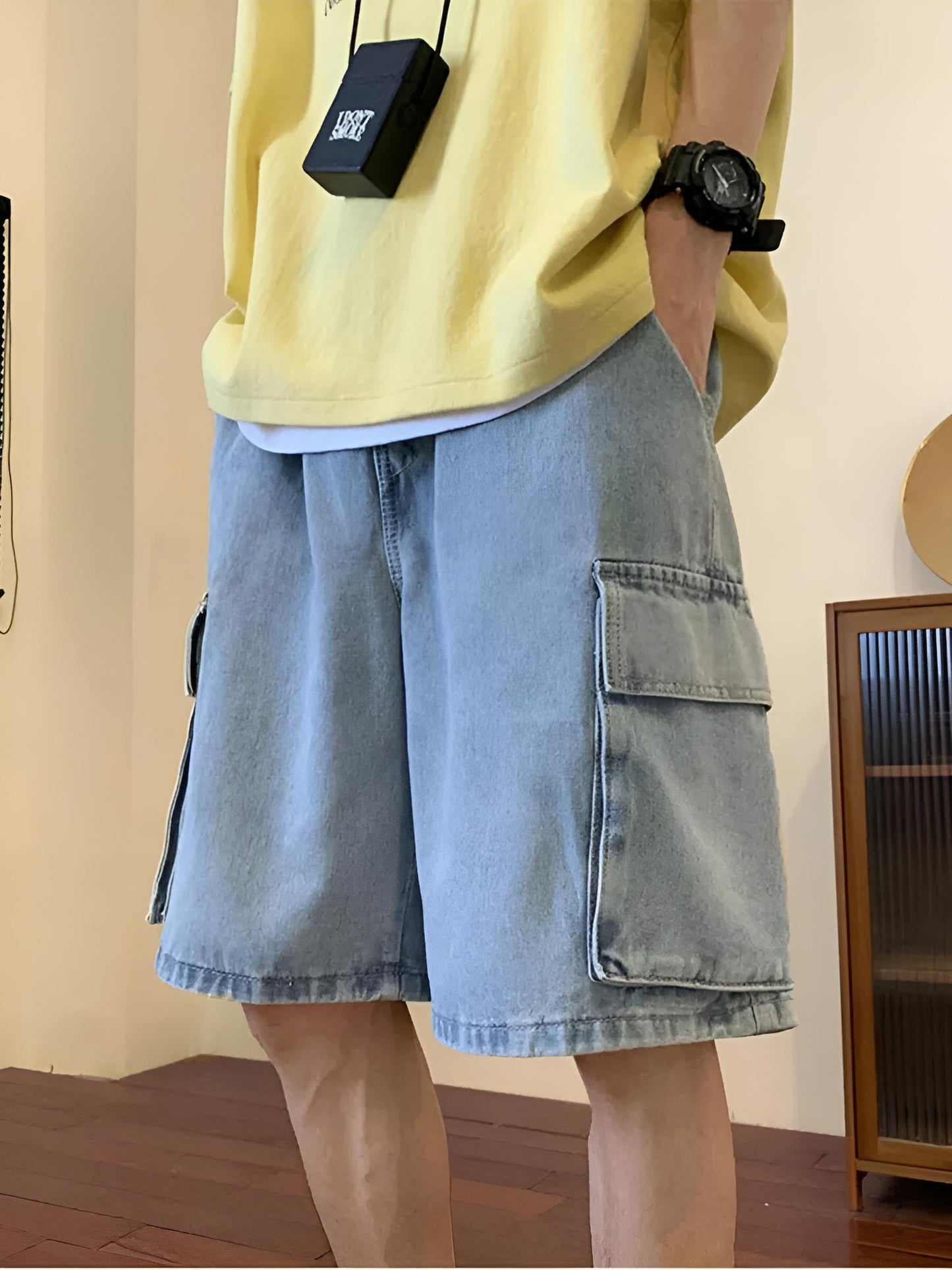 Amir | Workwear Denim Shorts