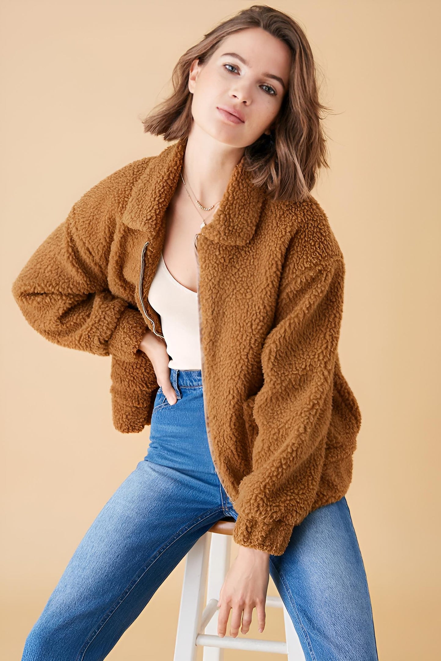 Jade | Women’s Shearling Plush Winter Coat