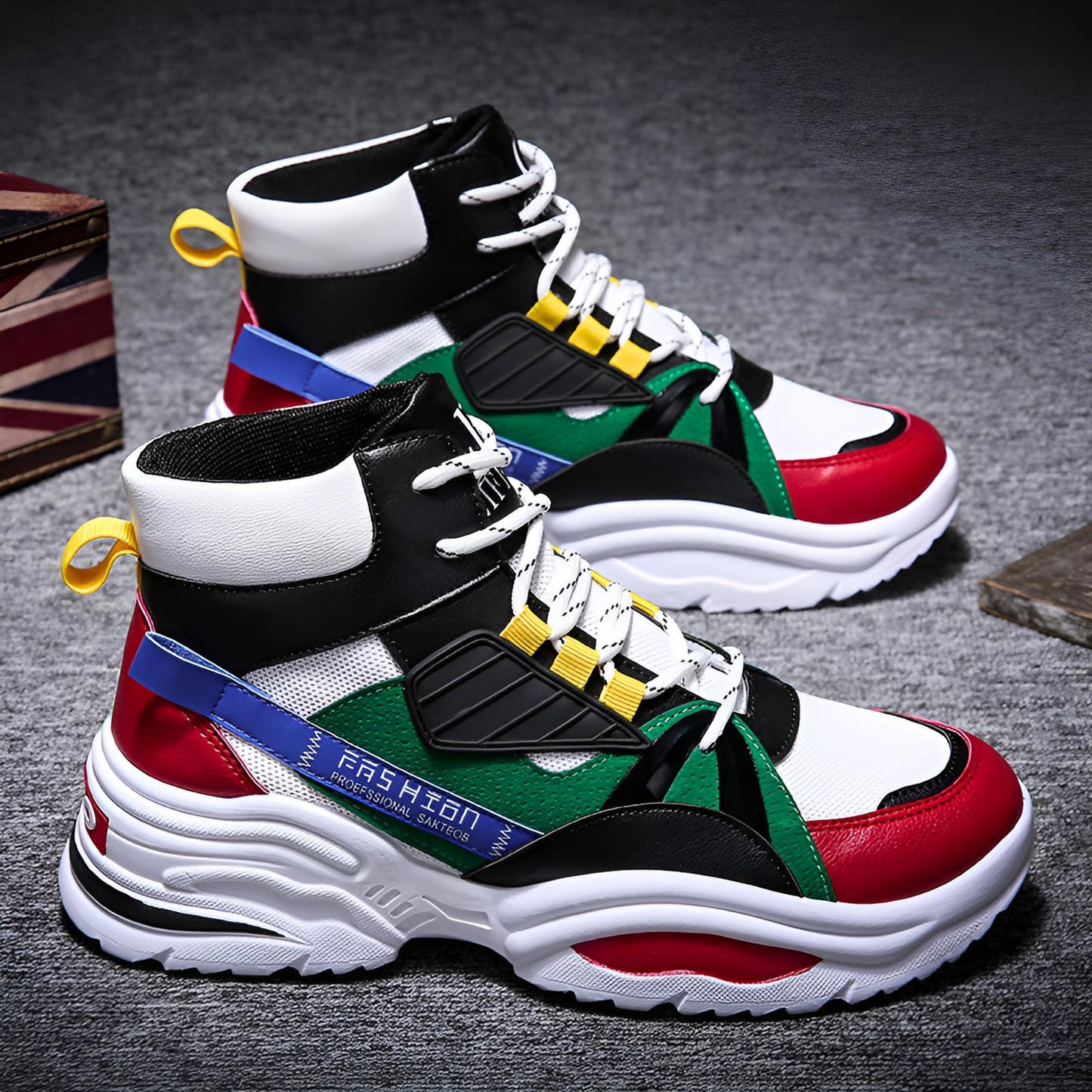 Christopher | Color-Block High-Top Sneakers
