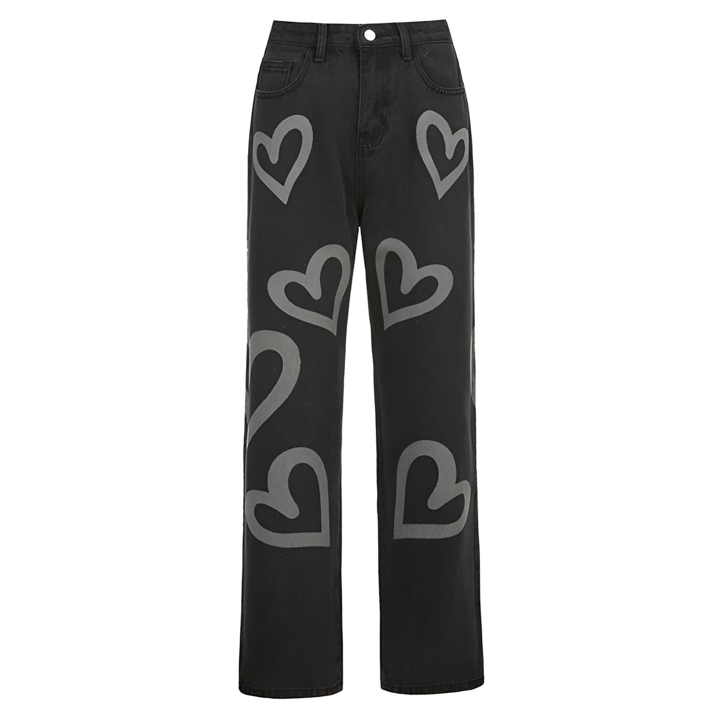 Carmel | Love Graffiti High-Waist Slim Jeans