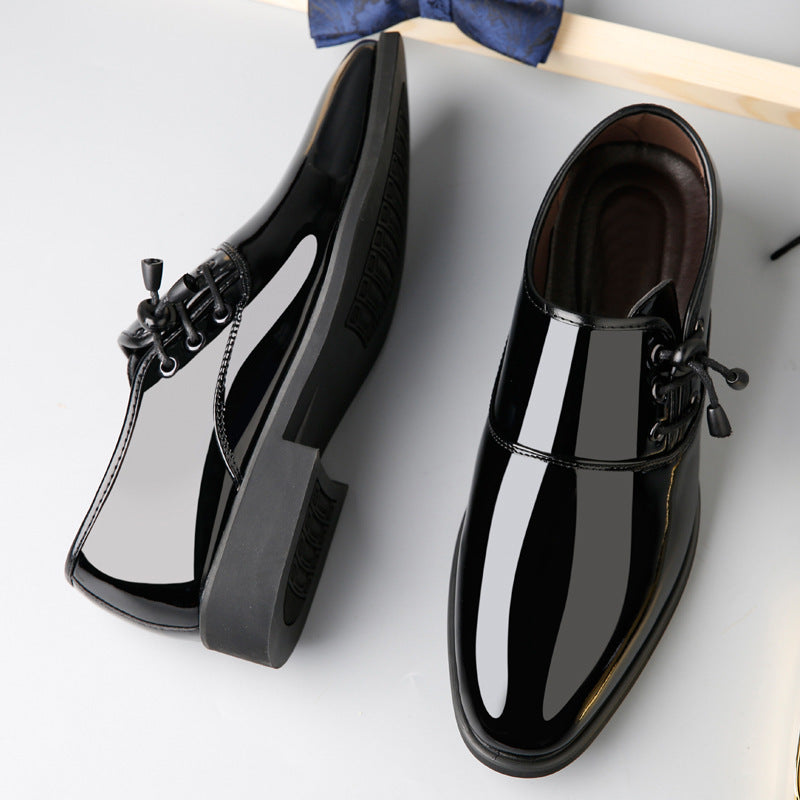Benjamin | Plus Size Black Leather Dress Shoes