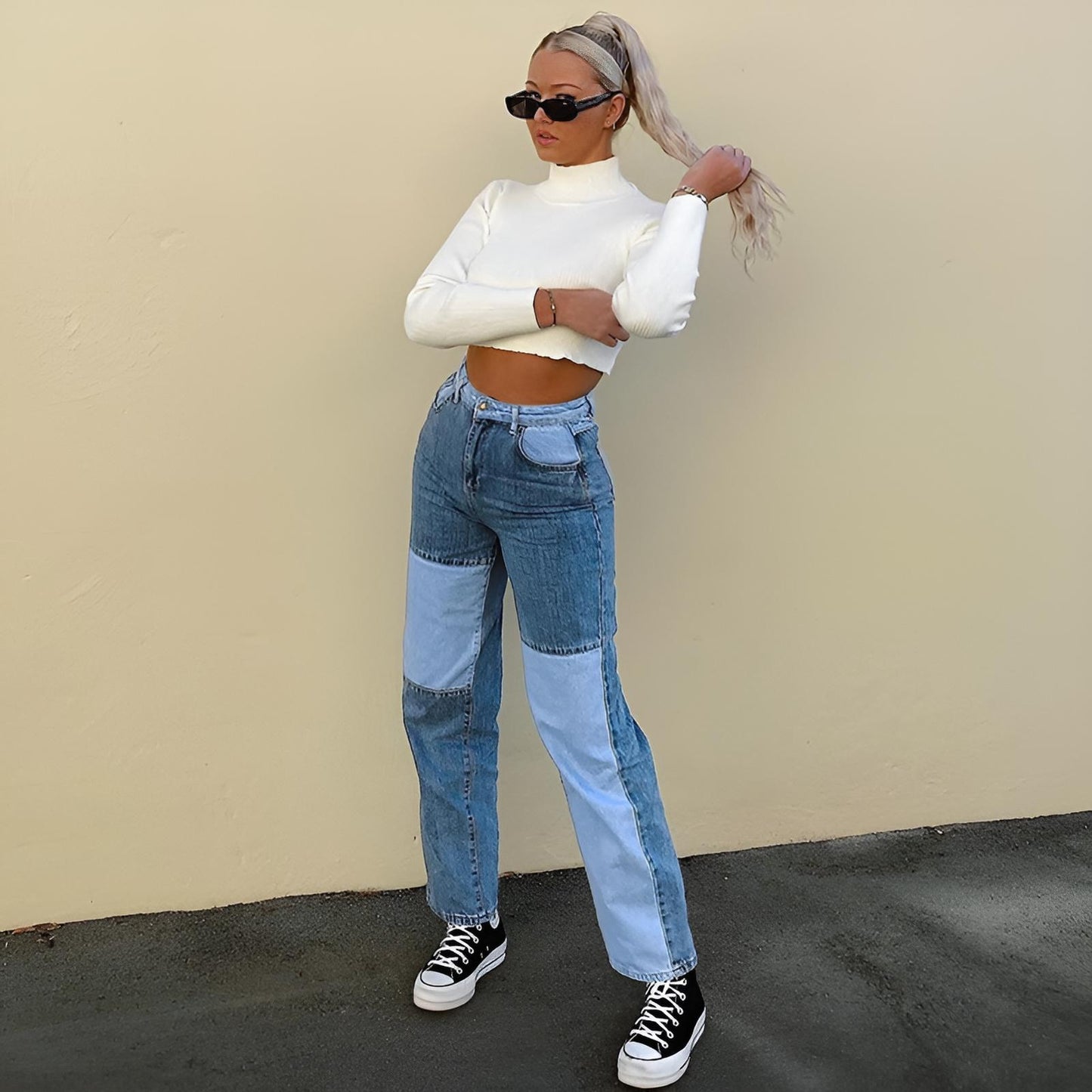 Alina | High-Rise Straight-Leg Jeans