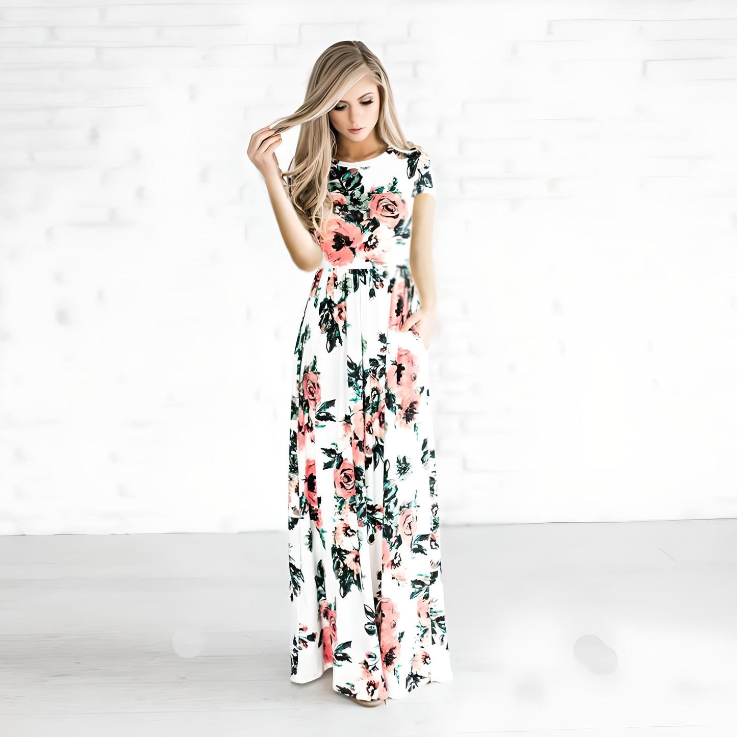 Olympia | Women’s Plus Size Boho Floral Maxi Dress