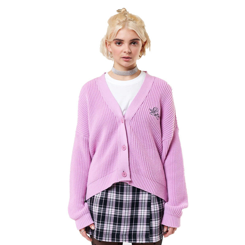 Piper | Embroidered Knit Coat