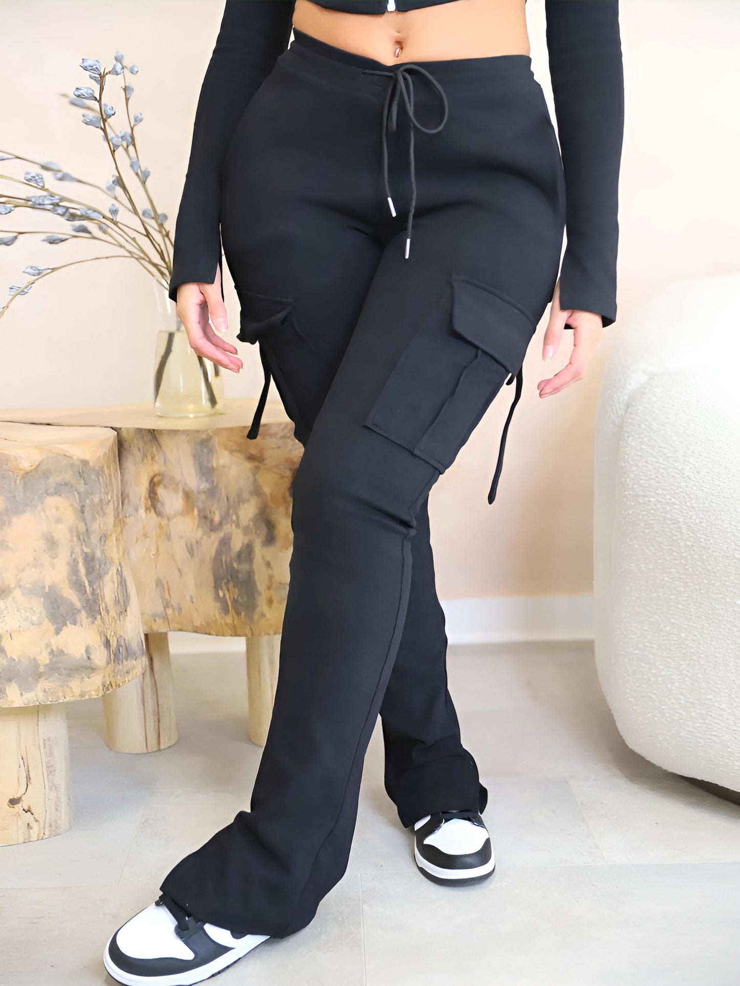 Sadie | High Waist Cargo Pants