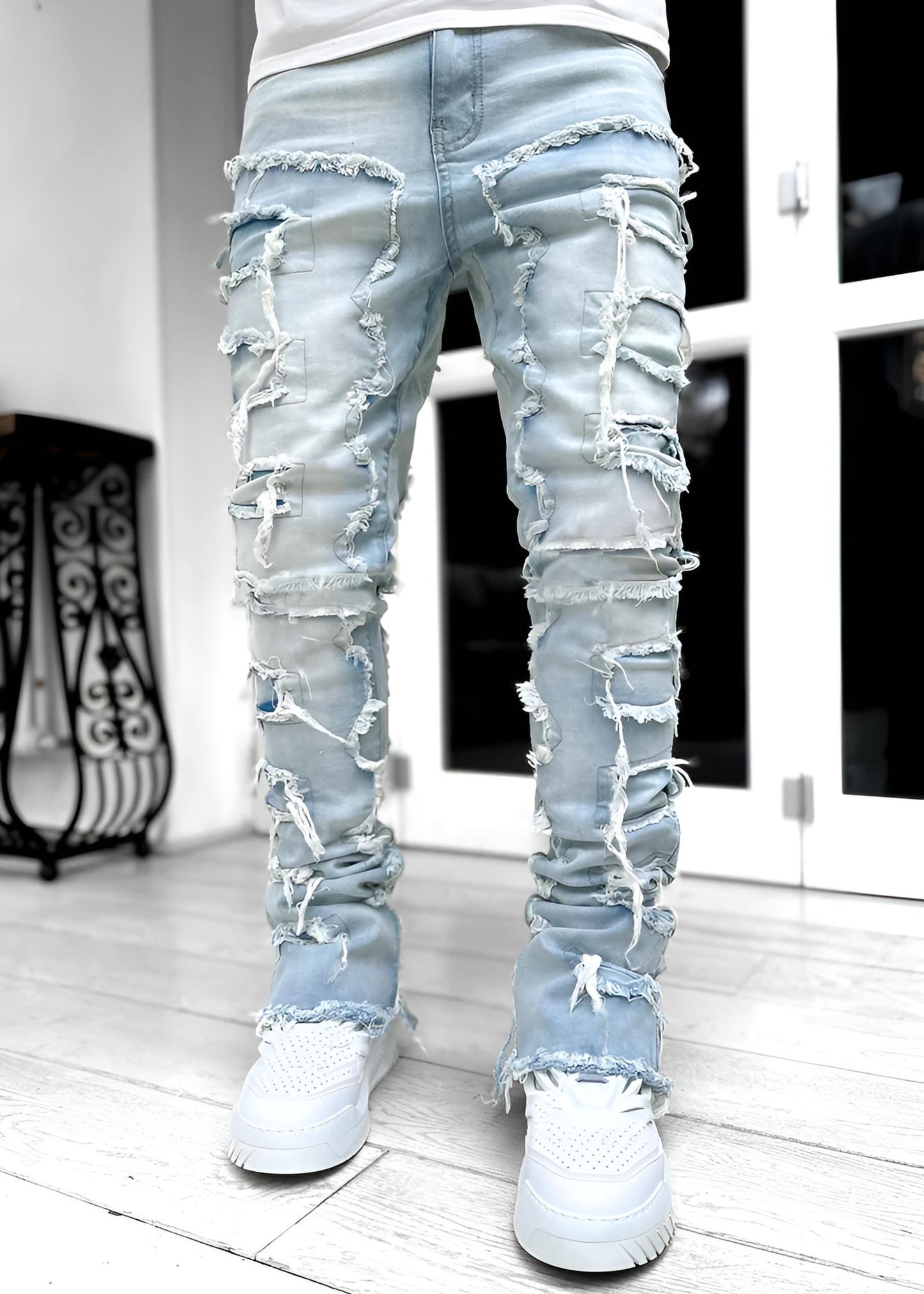 Joseph | Patched Stacked Skinny Jeans