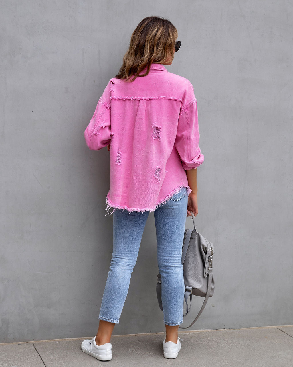 Jasmine | Ripped Shirt Jacket
