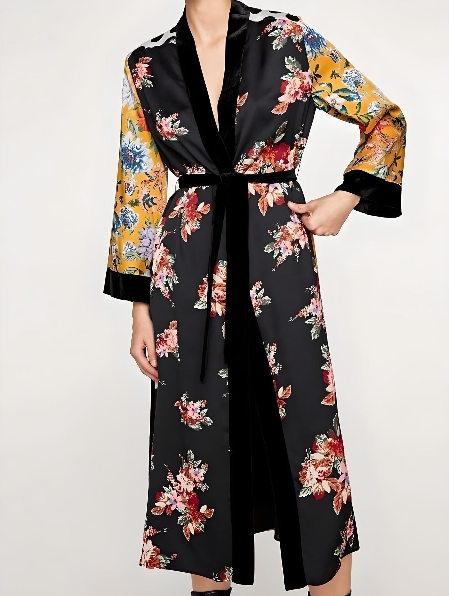 Malia | Floral Print Kimono Cardigan