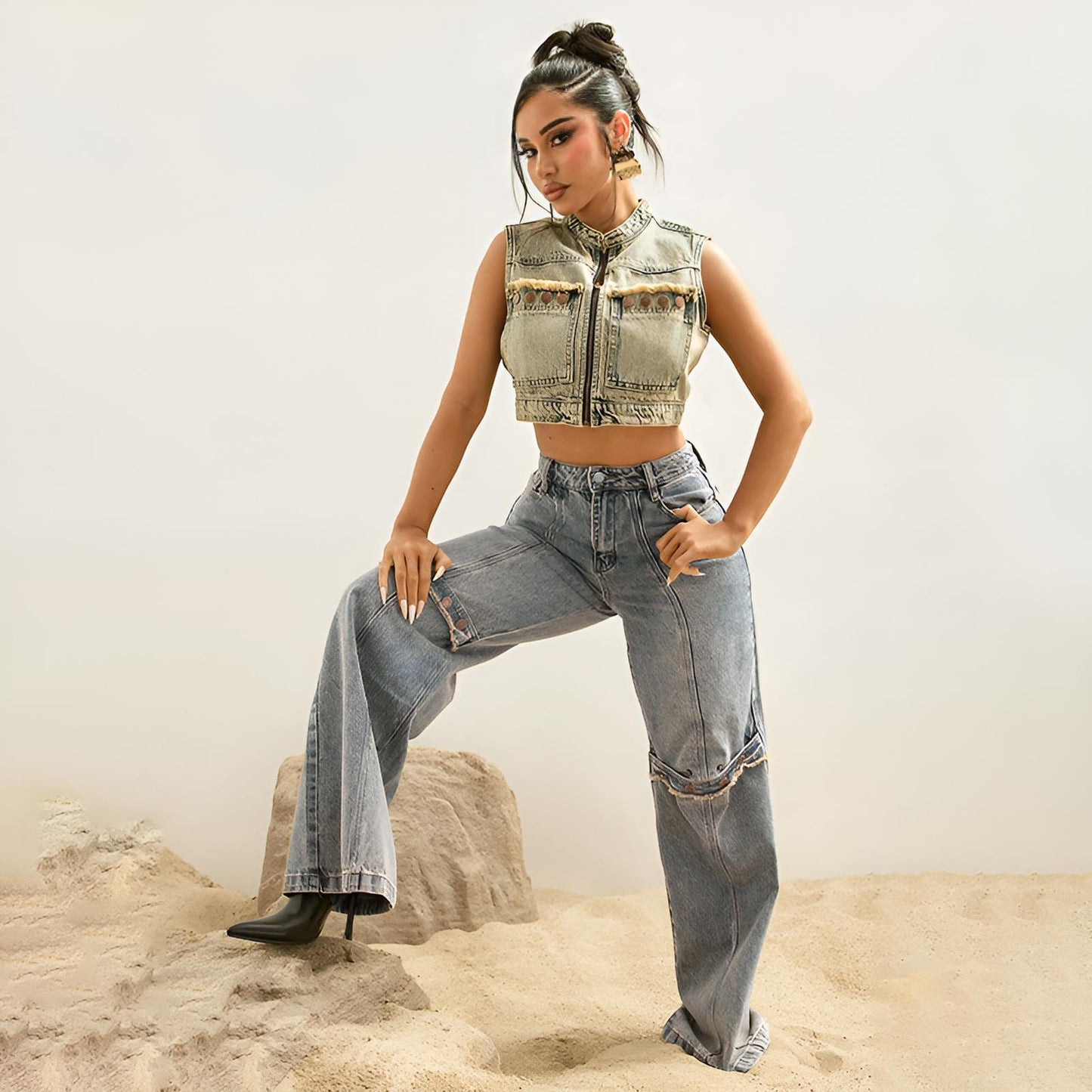 Cassia | Vintage Baggy Wide-Leg Jeans