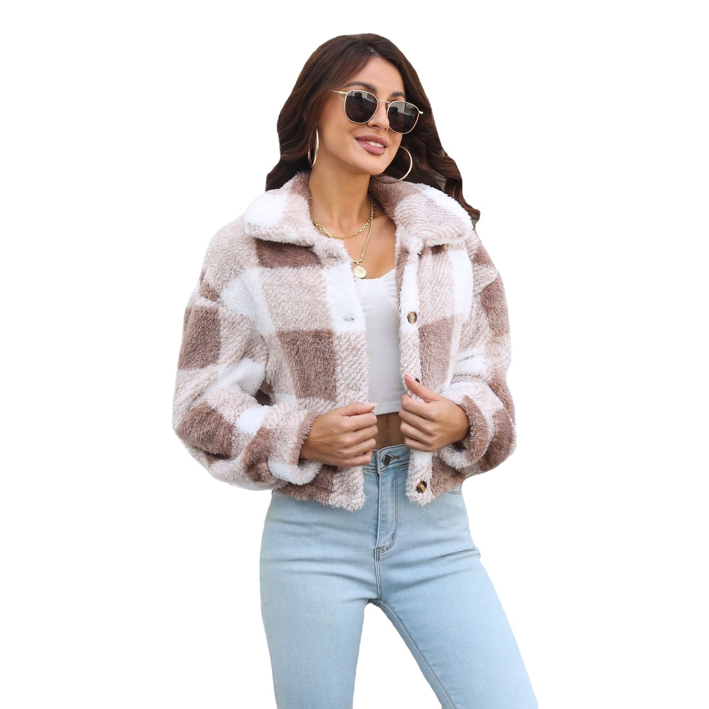 Jayla | Velvet Plaid Jacket