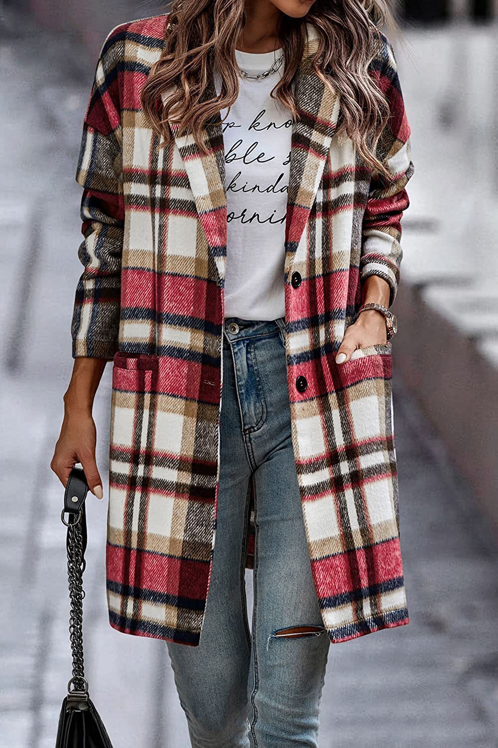 Helena | Long Plaid Wool Coat