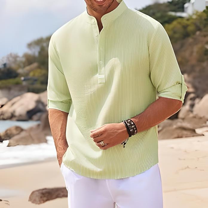 Jasper | Long Sleeve Stand Collar Shirt