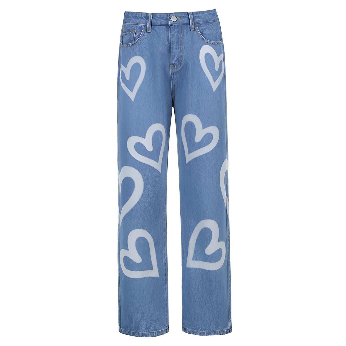 Carmel | Love Graffiti High-Waist Slim Jeans