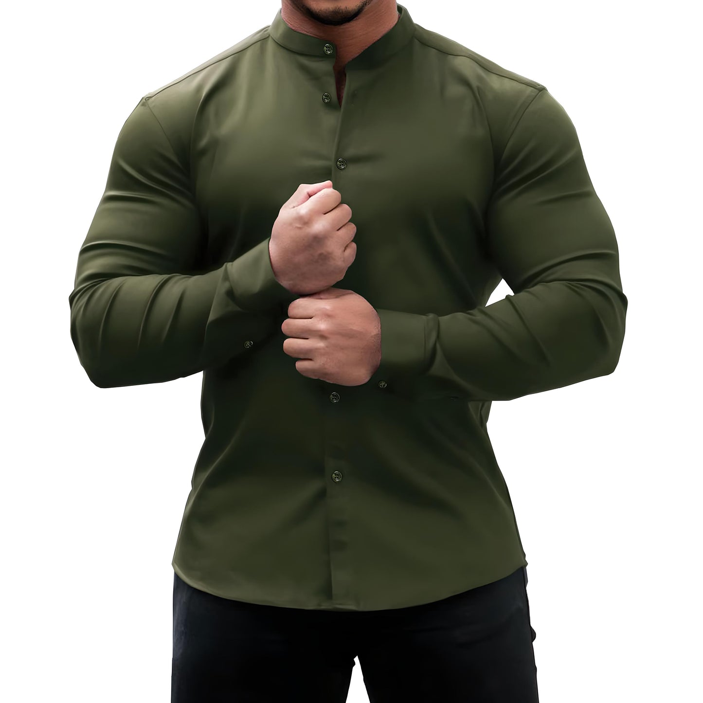 Jacob | Slim Fit Long Sleeve Button-Down Shirt