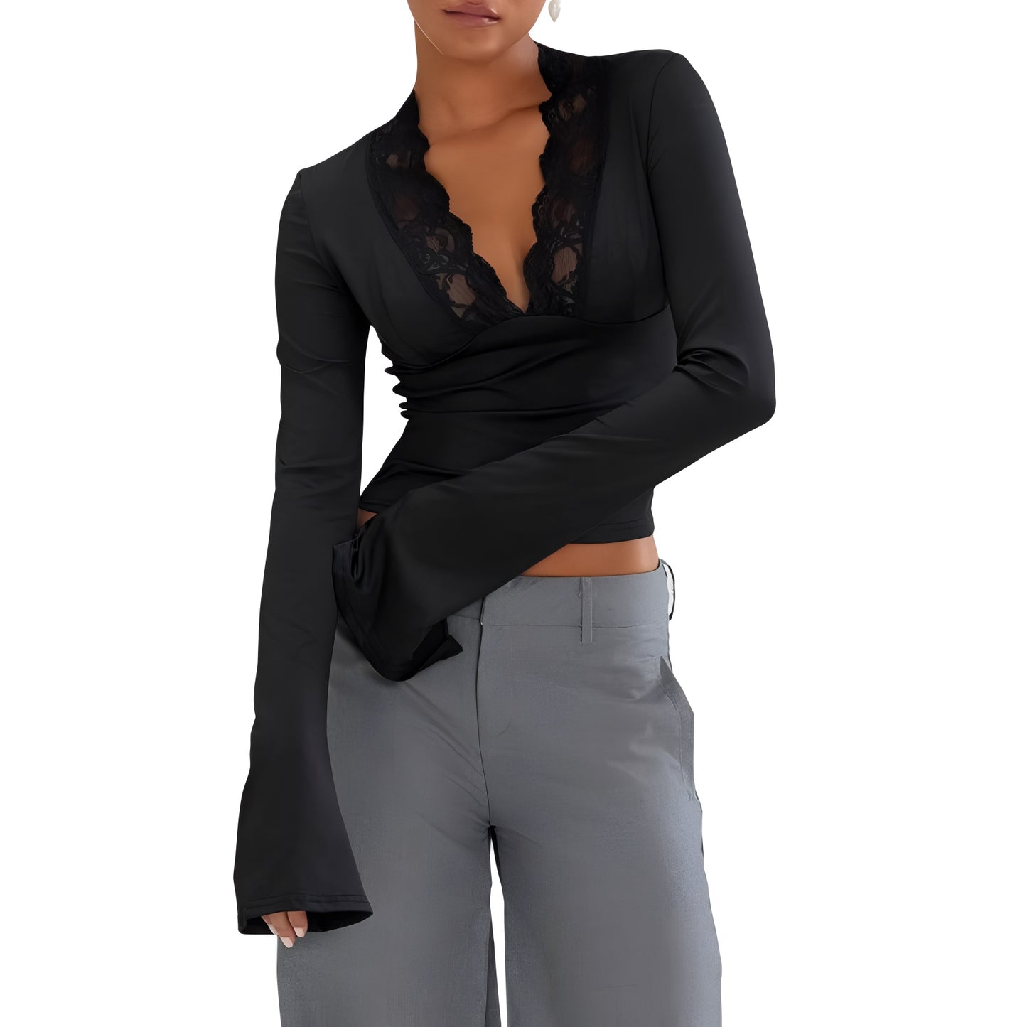 Persephone | Lace V-Neck Top