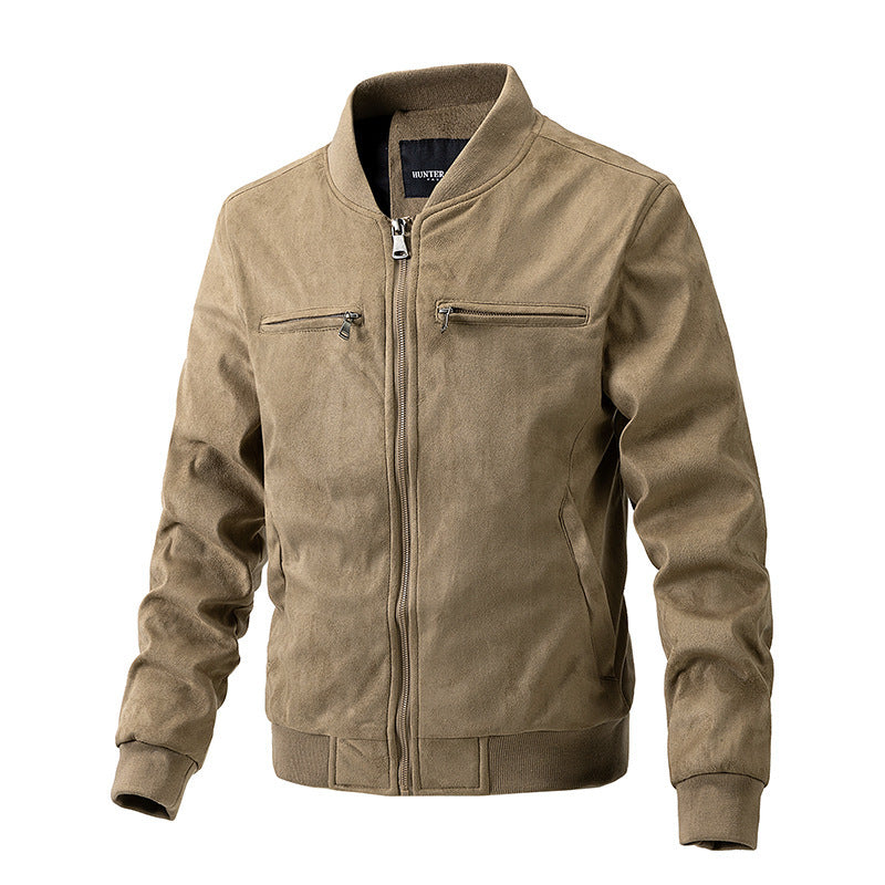 Isaac | Suede Stand Collar Jacket