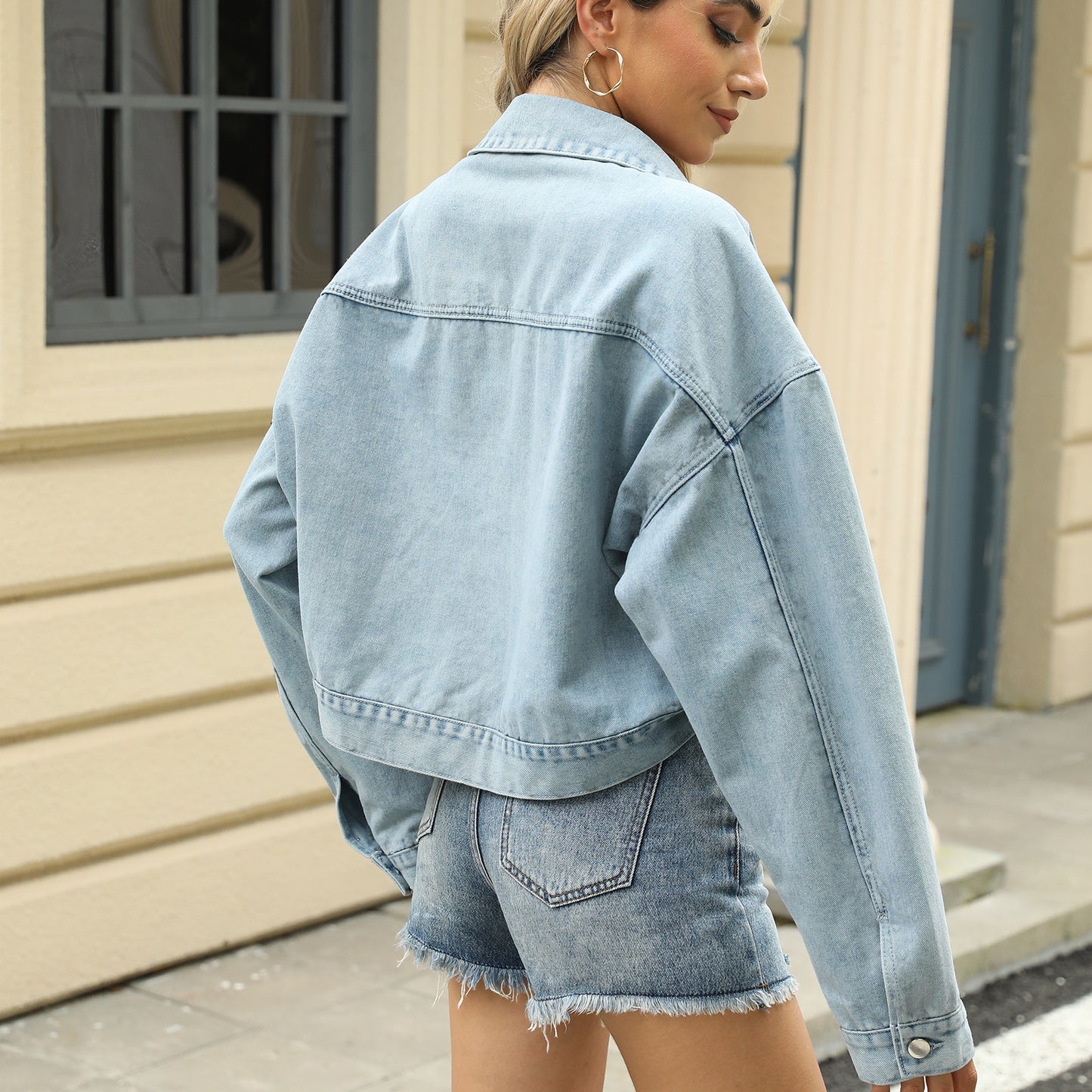 Jocelyn | Cropped Denim Jacket