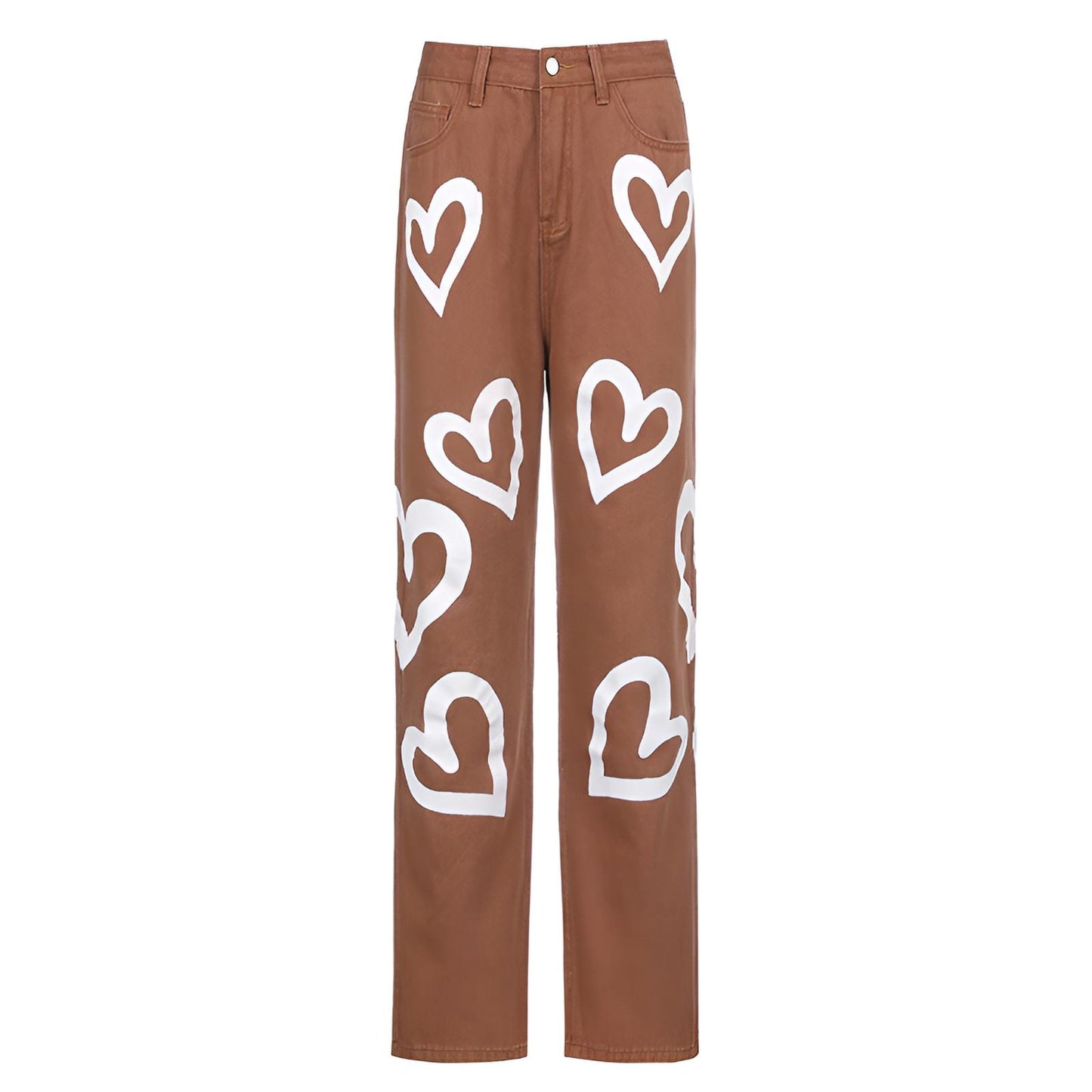 Carmel | Love Graffiti High-Waist Slim Jeans