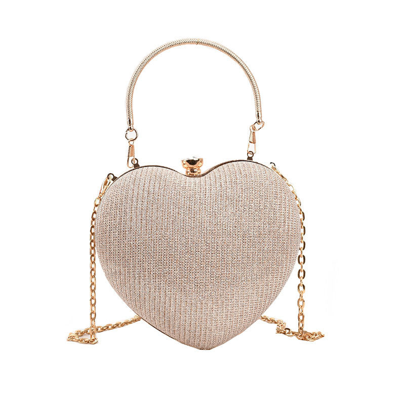 Gemma | Heart-Shaped Chain Crossbody Bag