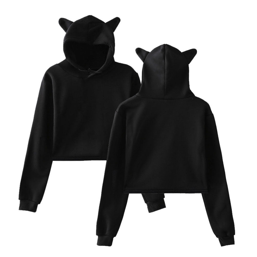 Mabel | Long Sleeve Crop Hoodie Sweatshirt