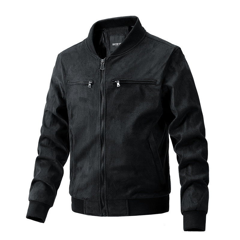 Isaac | Suede Stand Collar Jacket