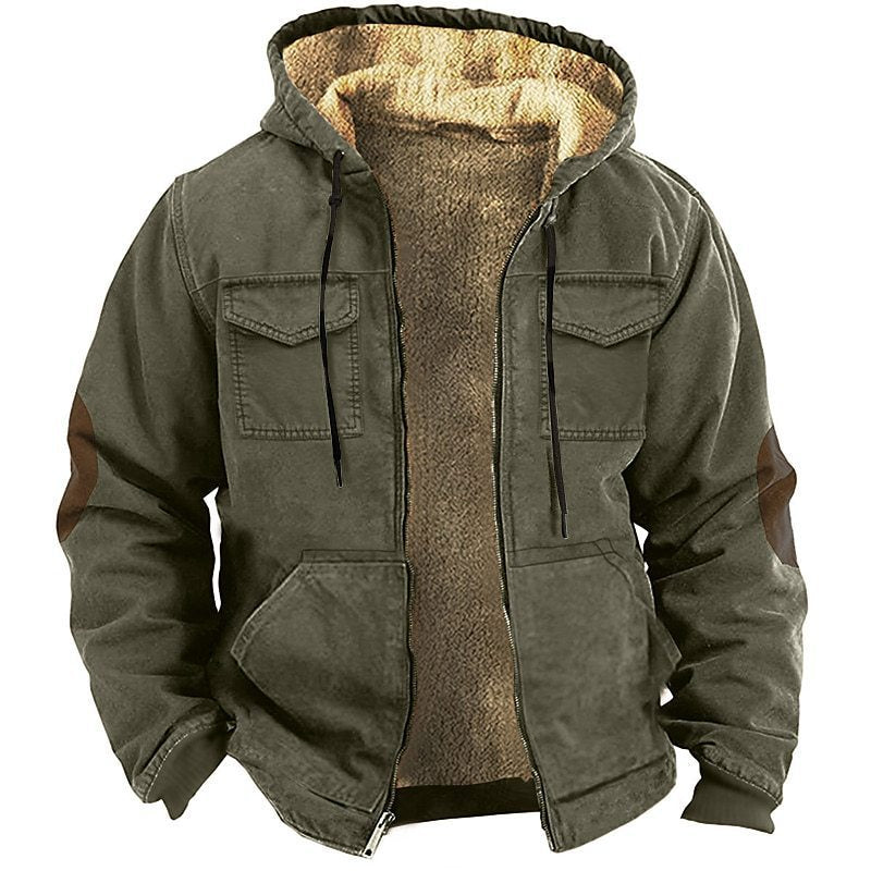 Thick Fleece-Lined Ethnic Cotton Jacket – Double Pocket | Elias