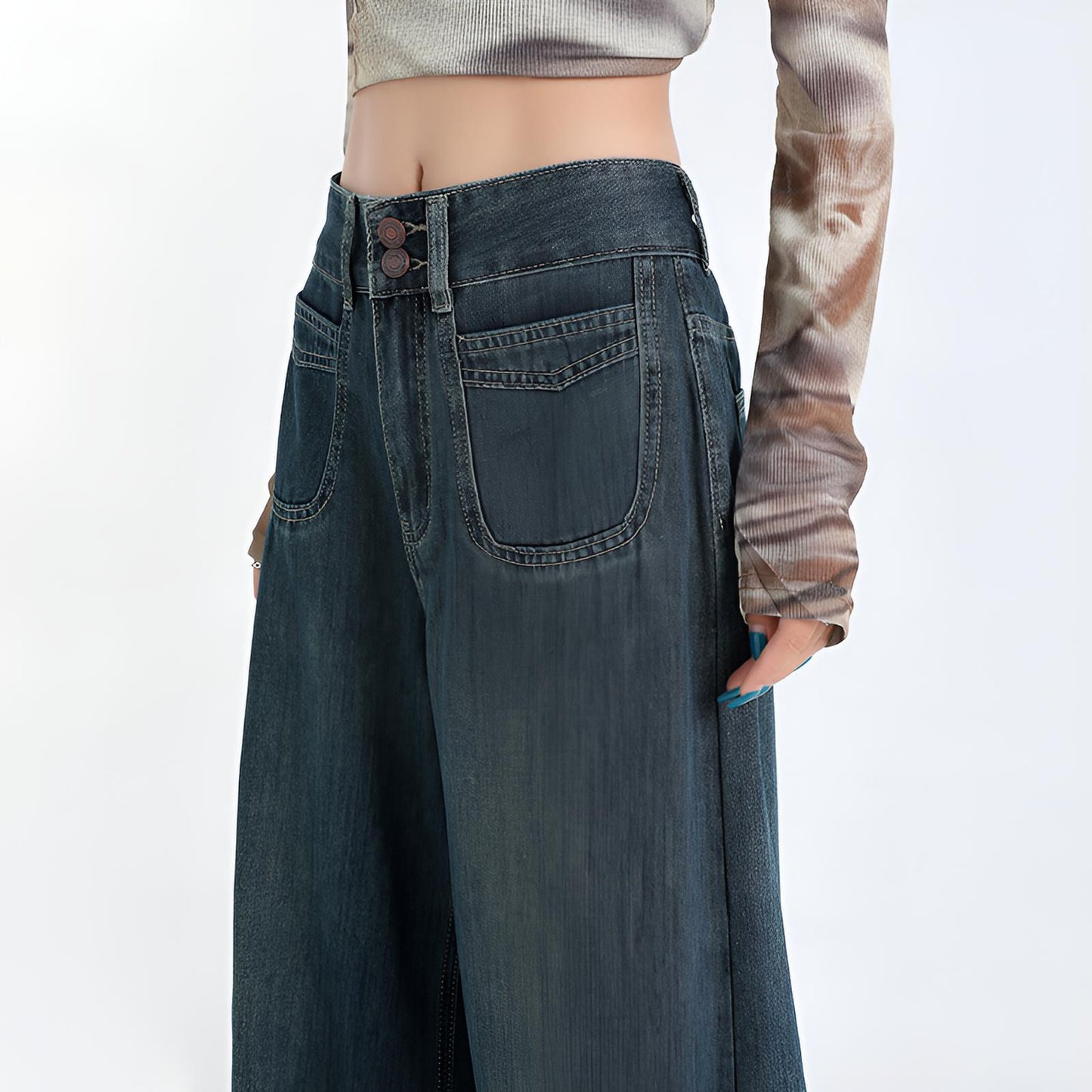 Eva | High Waist Wide-Leg Jeans