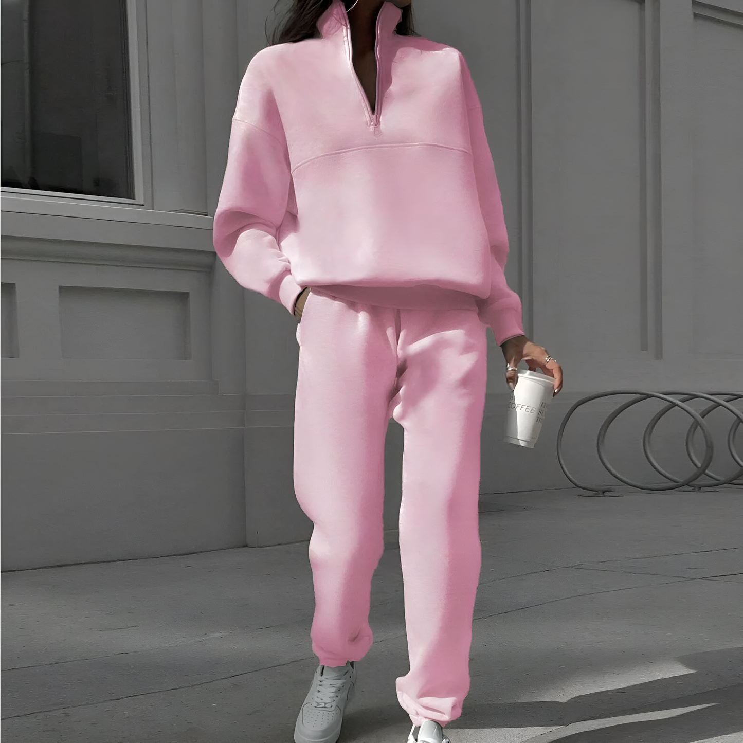 Raquel | Zip-Up Sports Set Sweatshirt & Trousers