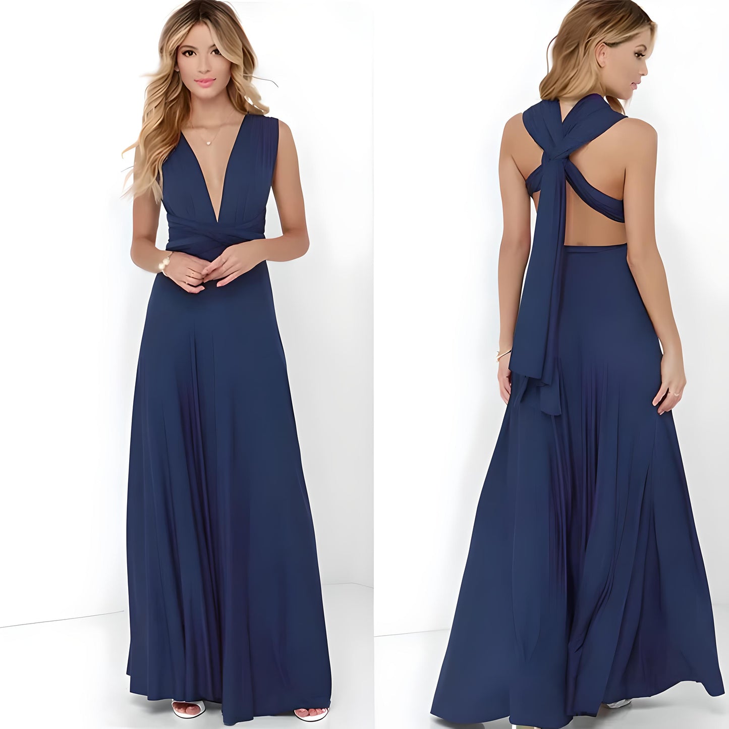 Nalani | Women’s Backless Multiway Bandage Maxi Dress