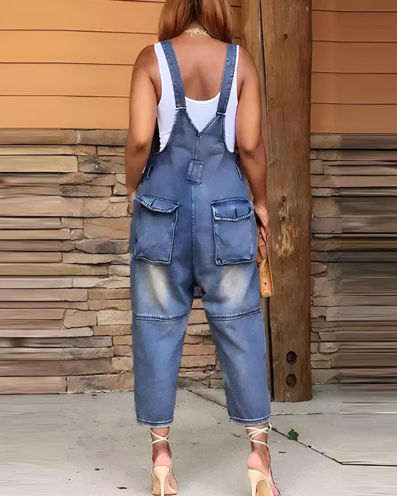 Bellamy | Women’s Suspender Denim Jumpsuit