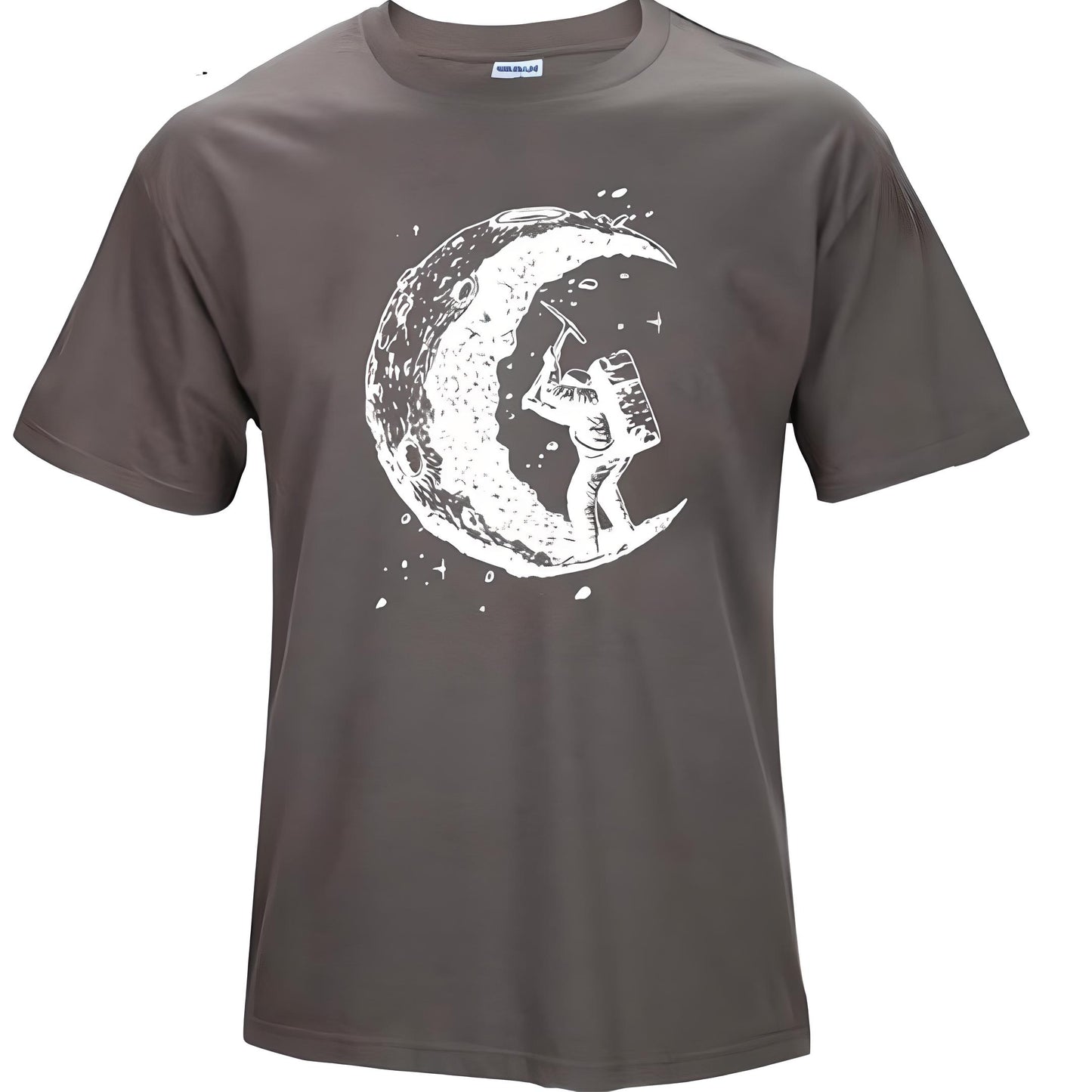 Colton | ‘Digging The Moon’ Printed O-Neck T-Shirt