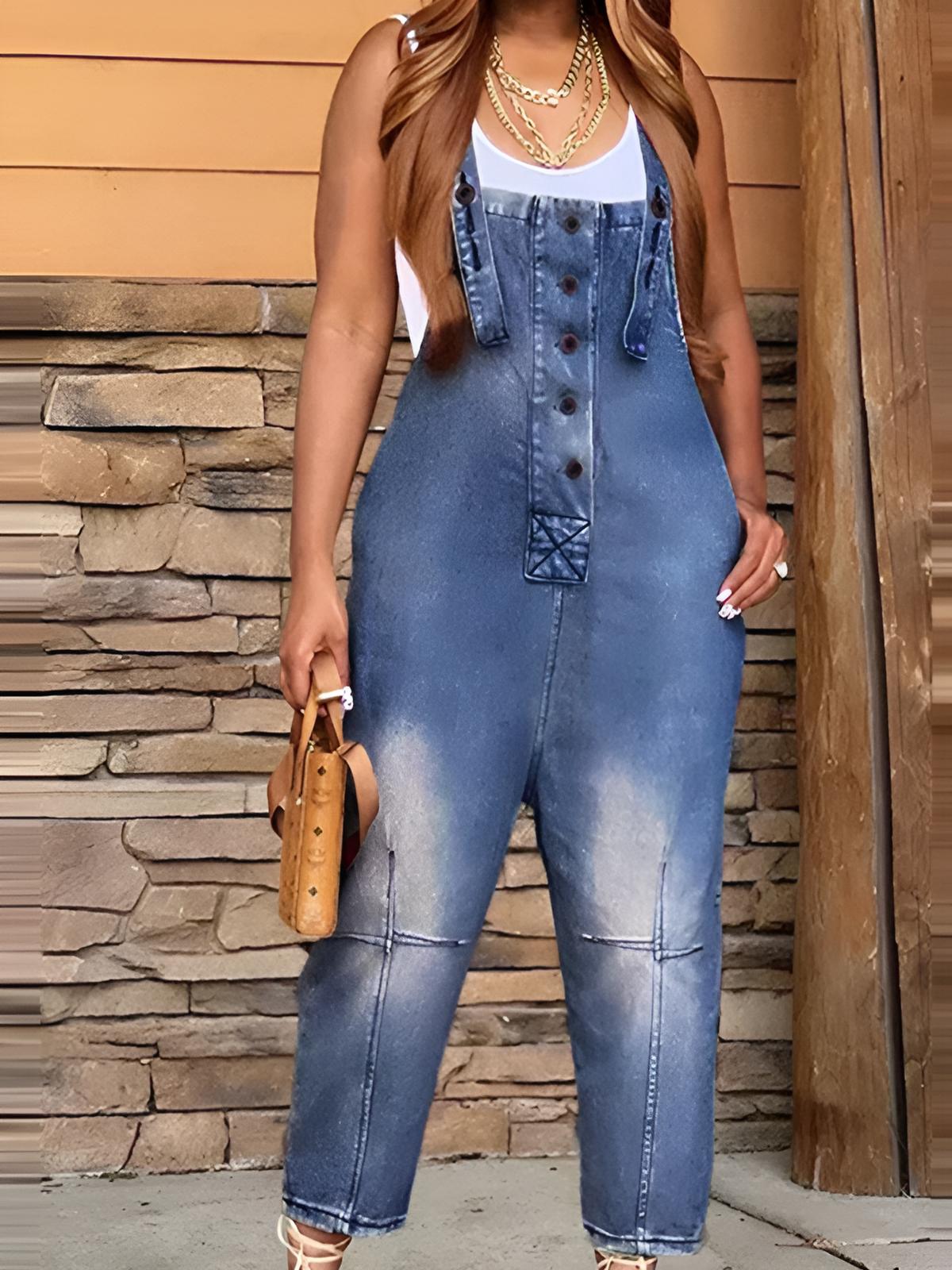 Bellamy | Women’s Suspender Denim Jumpsuit