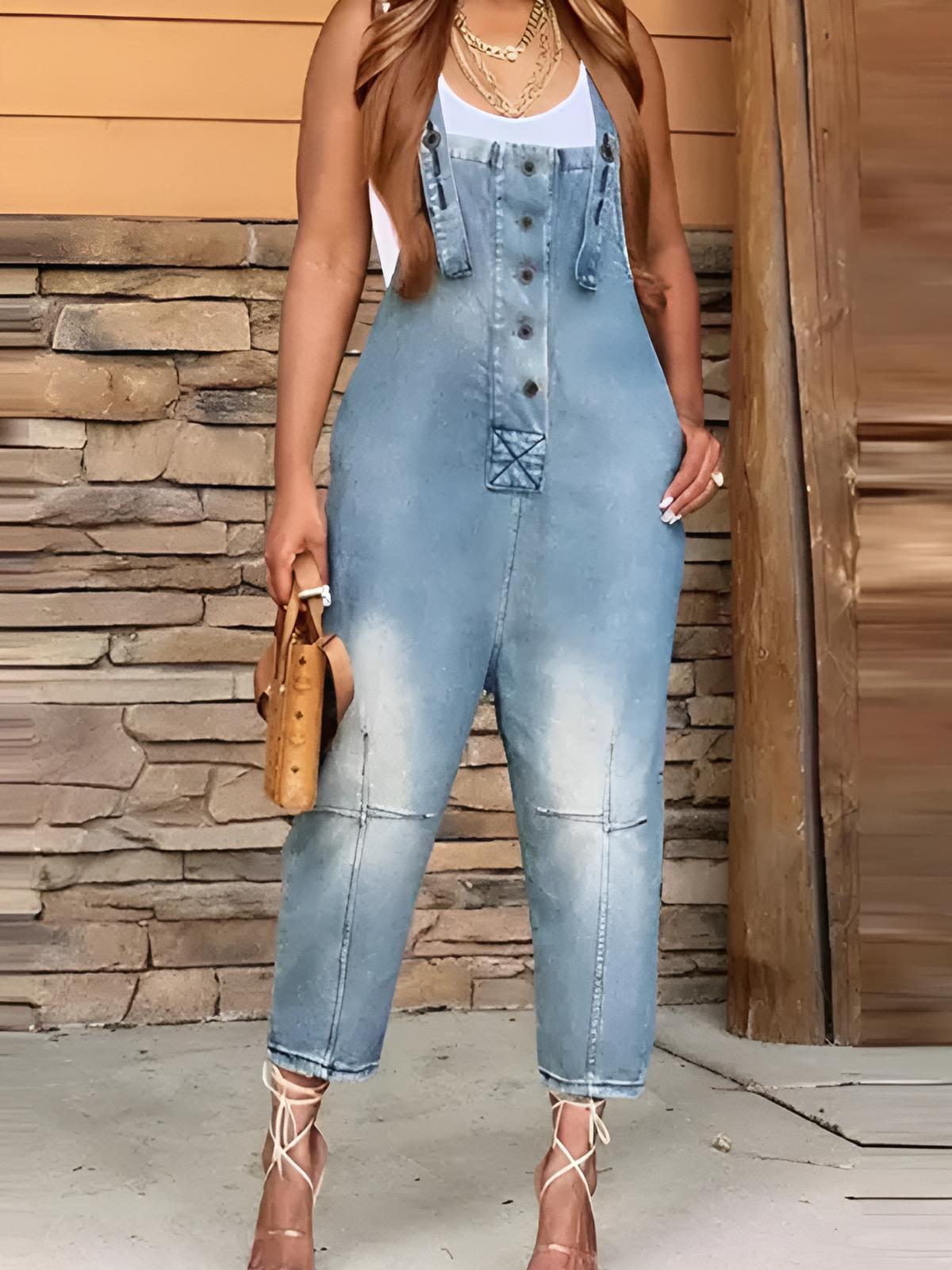 Bellamy | Women’s Suspender Denim Jumpsuit