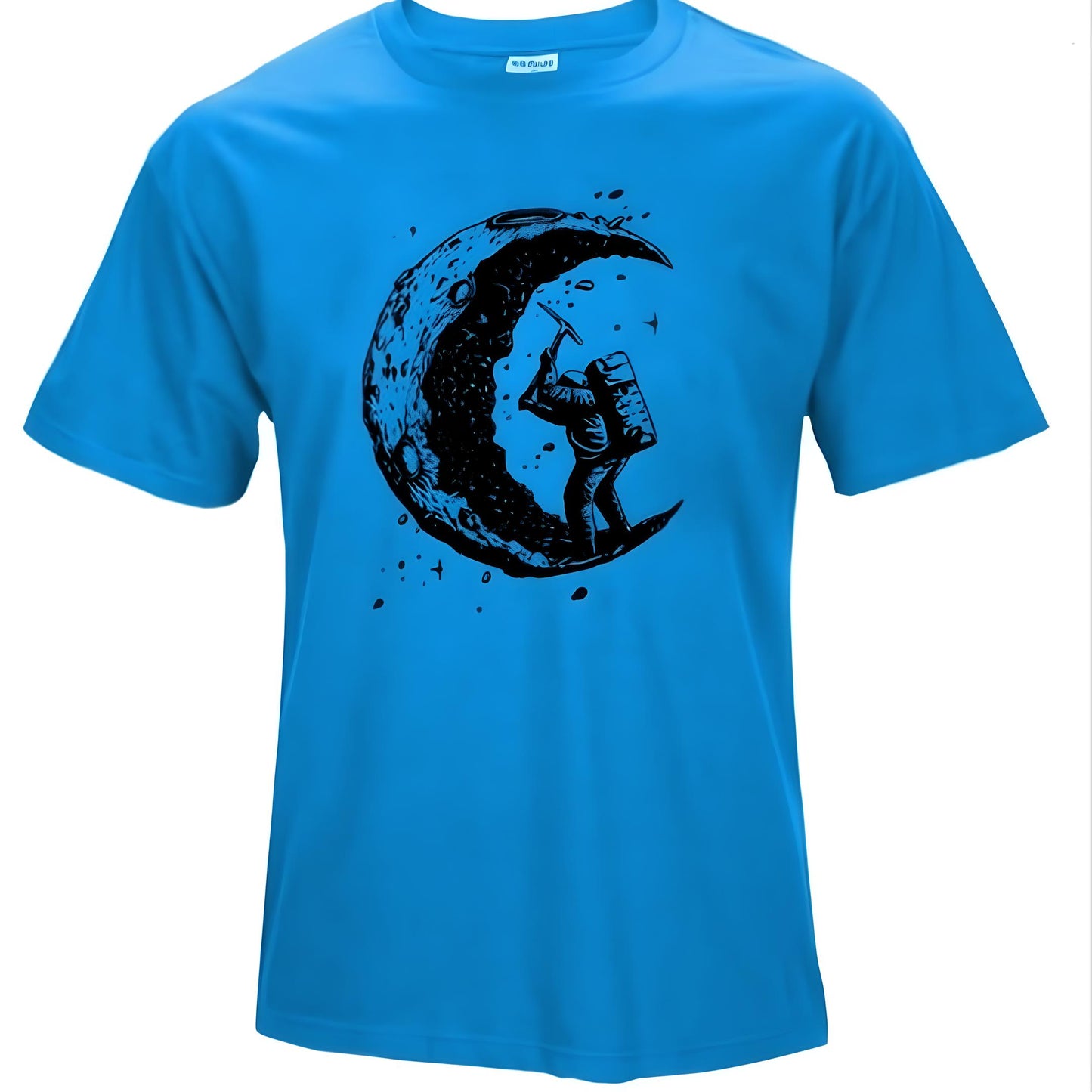 Colton | ‘Digging The Moon’ Printed O-Neck T-Shirt