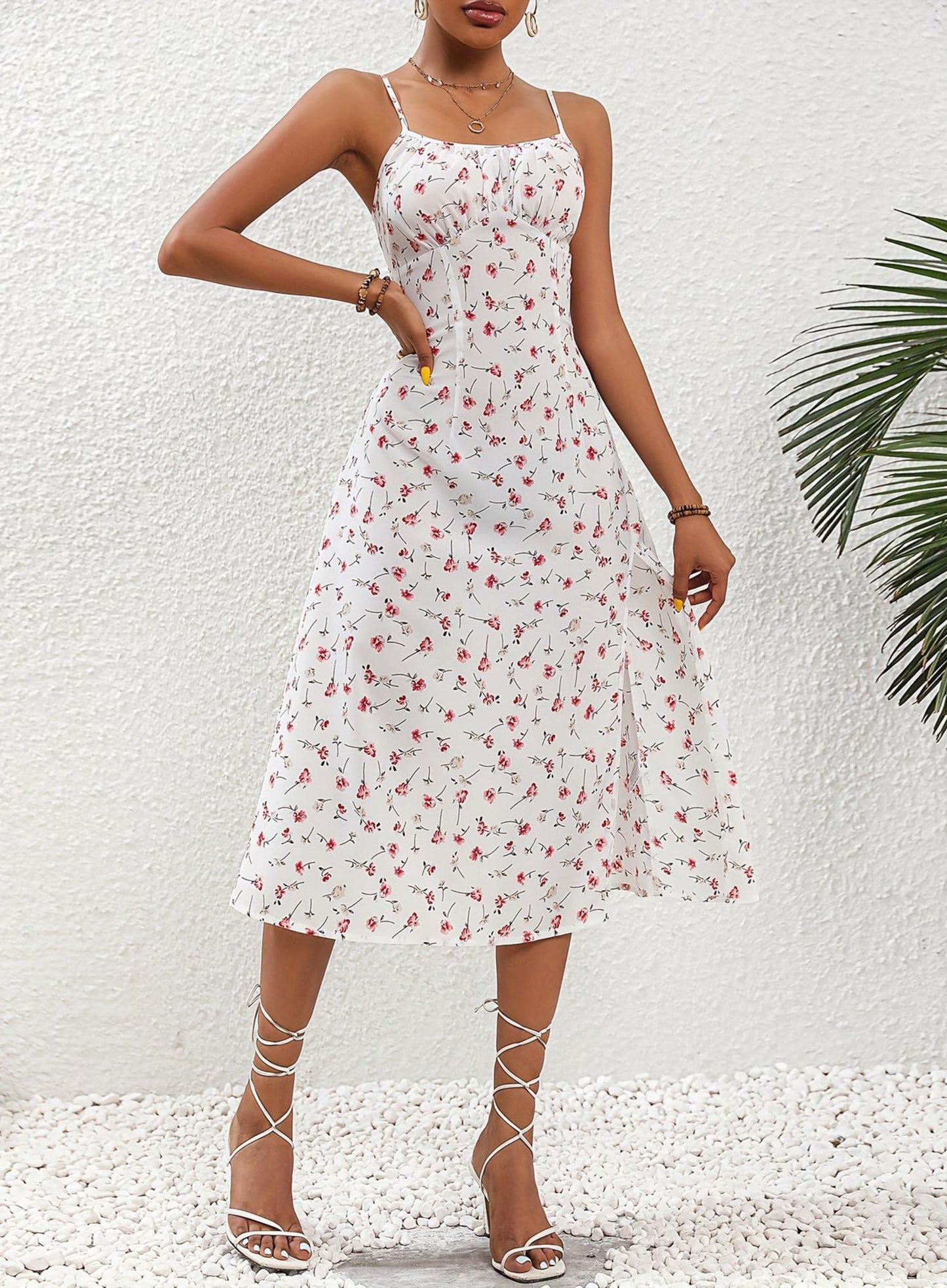 Aurora | Polka Dot Suspender Dress