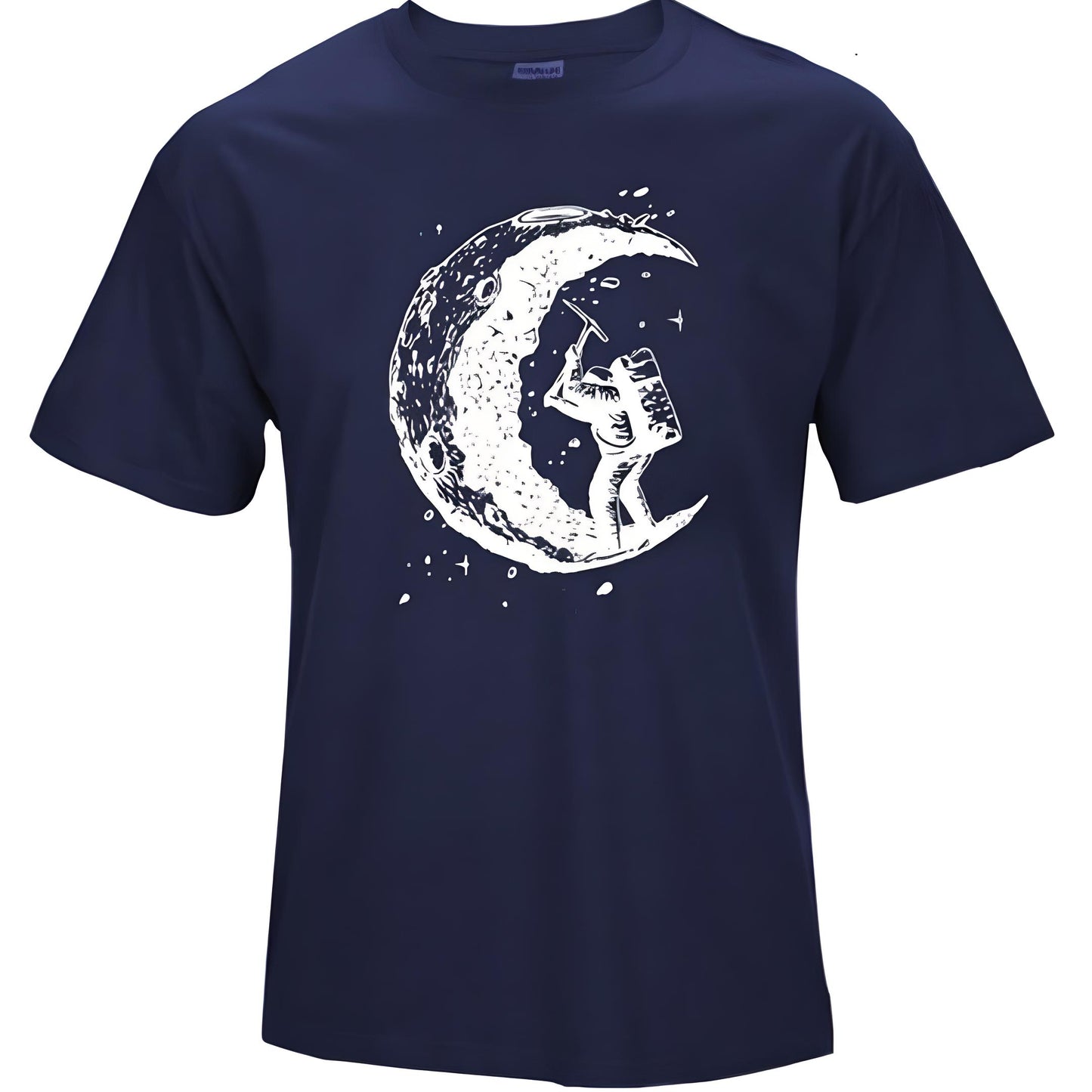 Colton | ‘Digging The Moon’ Printed O-Neck T-Shirt
