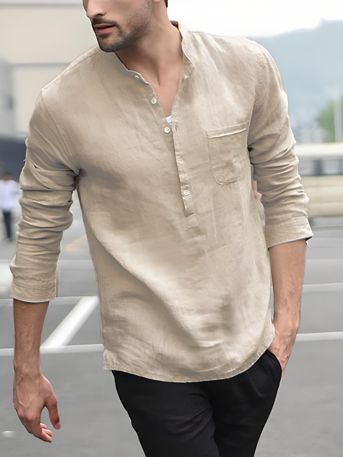 Mason | Plaid Collar Button-Up Shirt