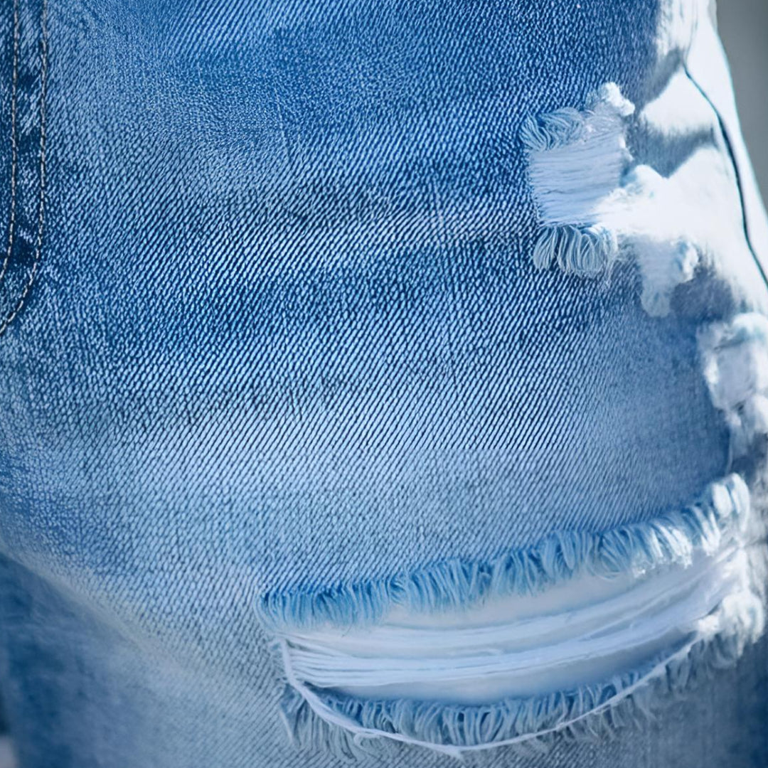Capri | Fringed Ripped Denim Shorts