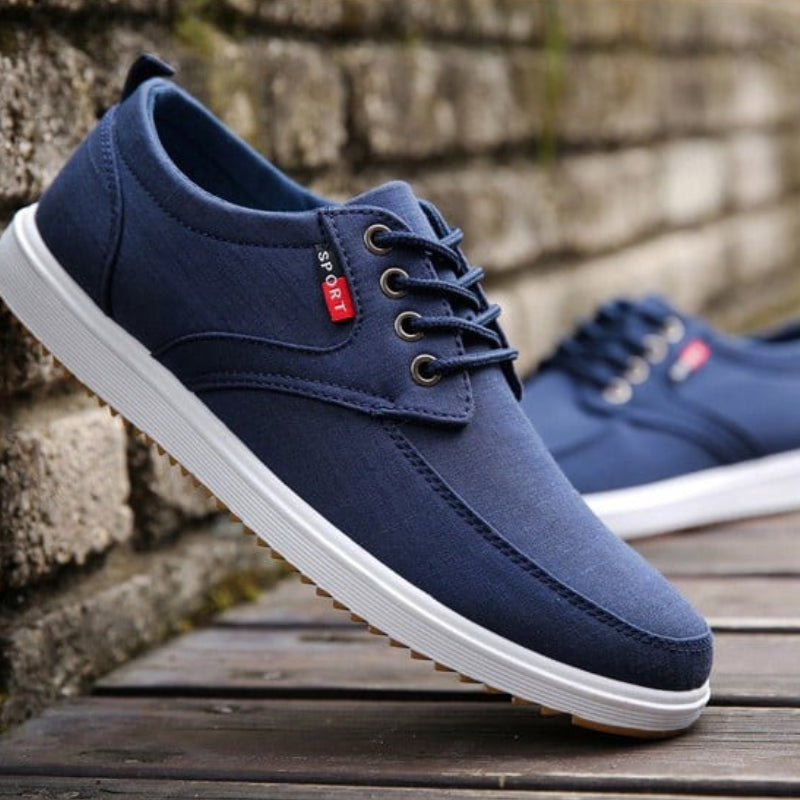 Dylan | Lace-Up Canvas Walking Flats