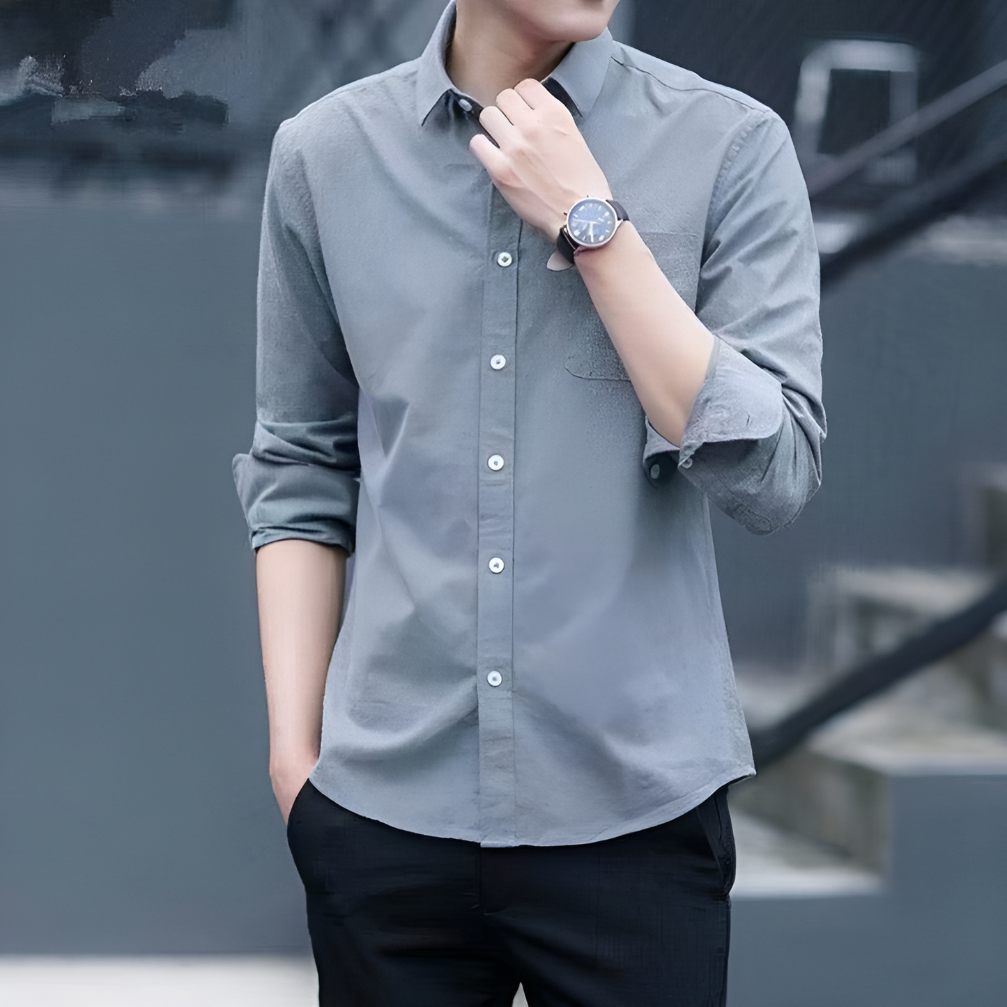 Axel | Slim Fit Long Sleeve Shirt