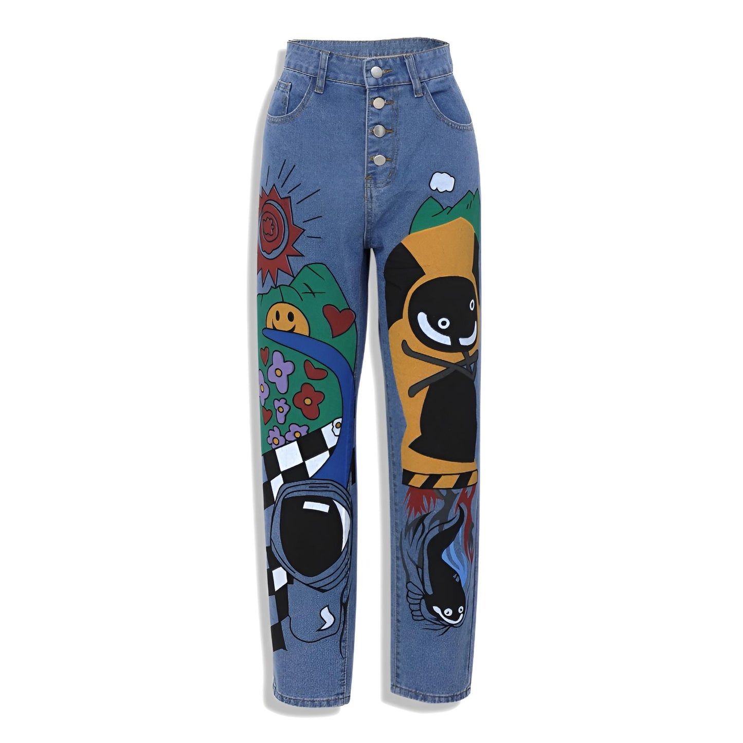 Colette | Cartoon Print Harem Jeans