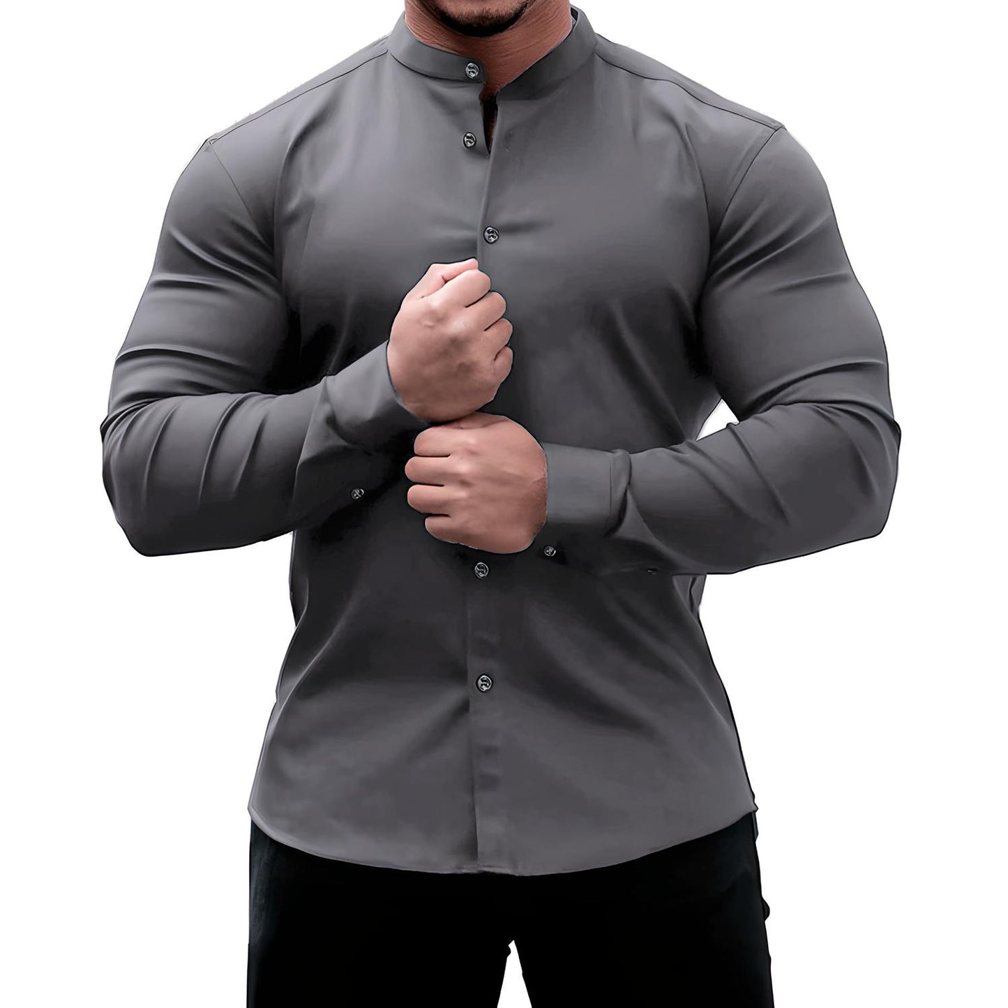 Jacob | Slim Fit Long Sleeve Button-Down Shirt