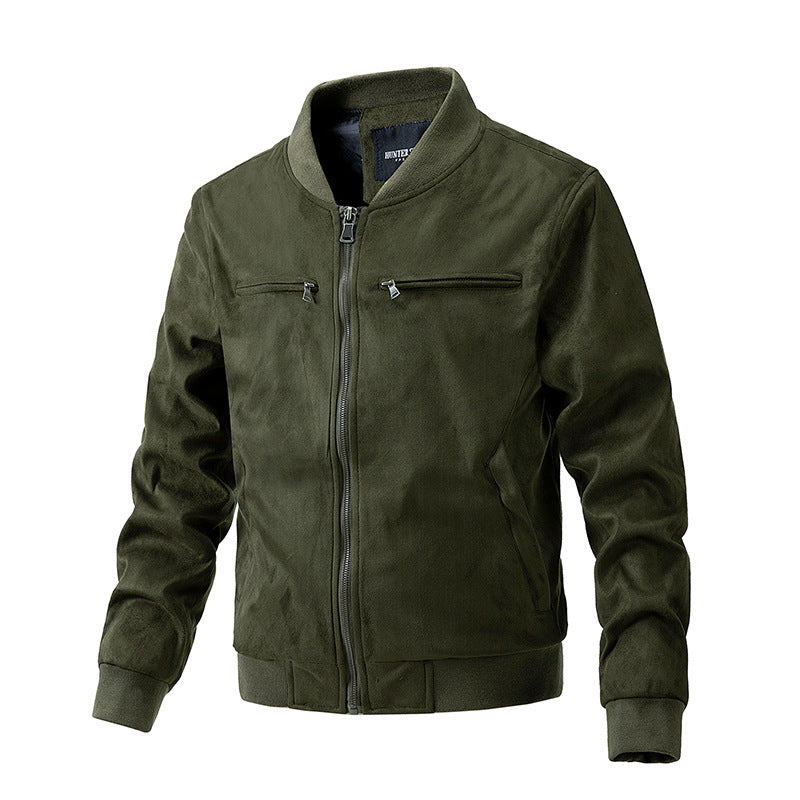 Isaac | Suede Stand Collar Jacket