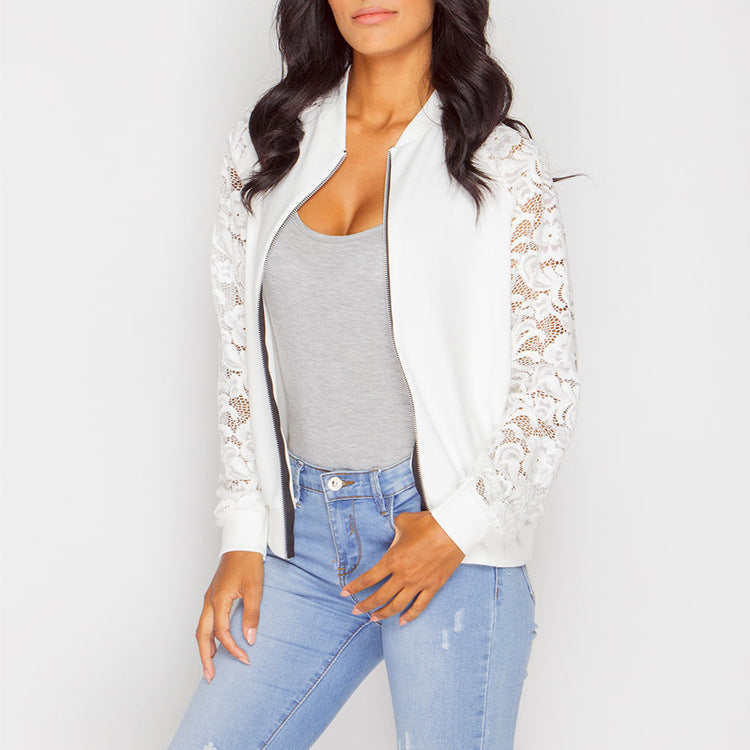 Esther | Lace Bomber Jacket