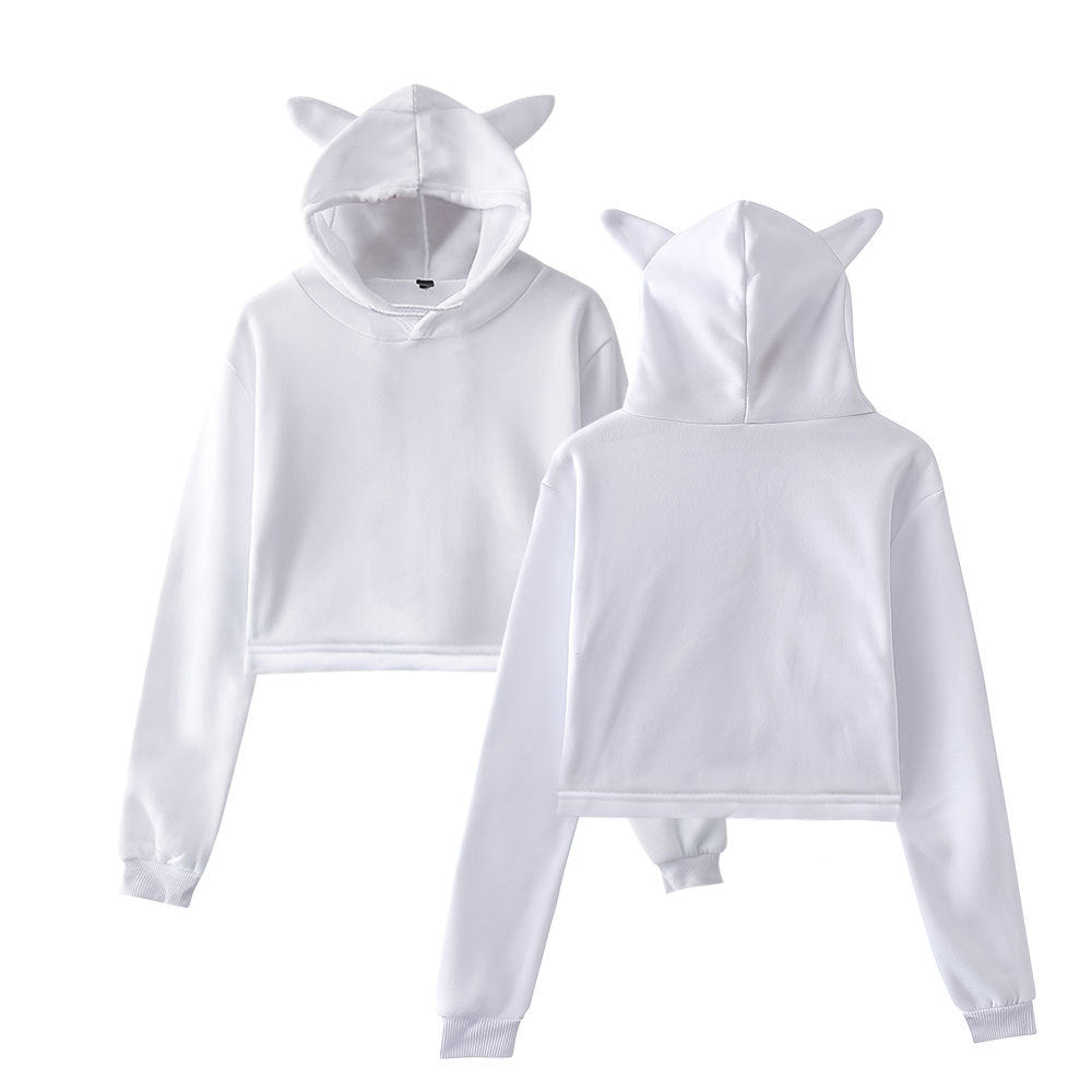 Mabel | Long Sleeve Crop Hoodie Sweatshirt