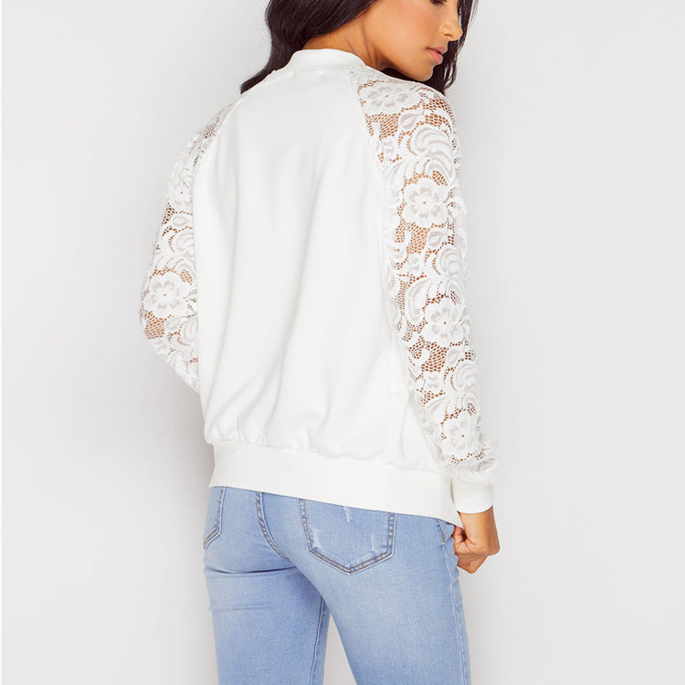 Esther | Lace Bomber Jacket