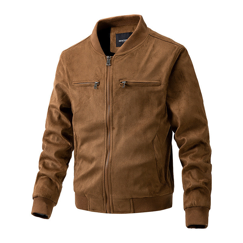 Isaac | Suede Stand Collar Jacket