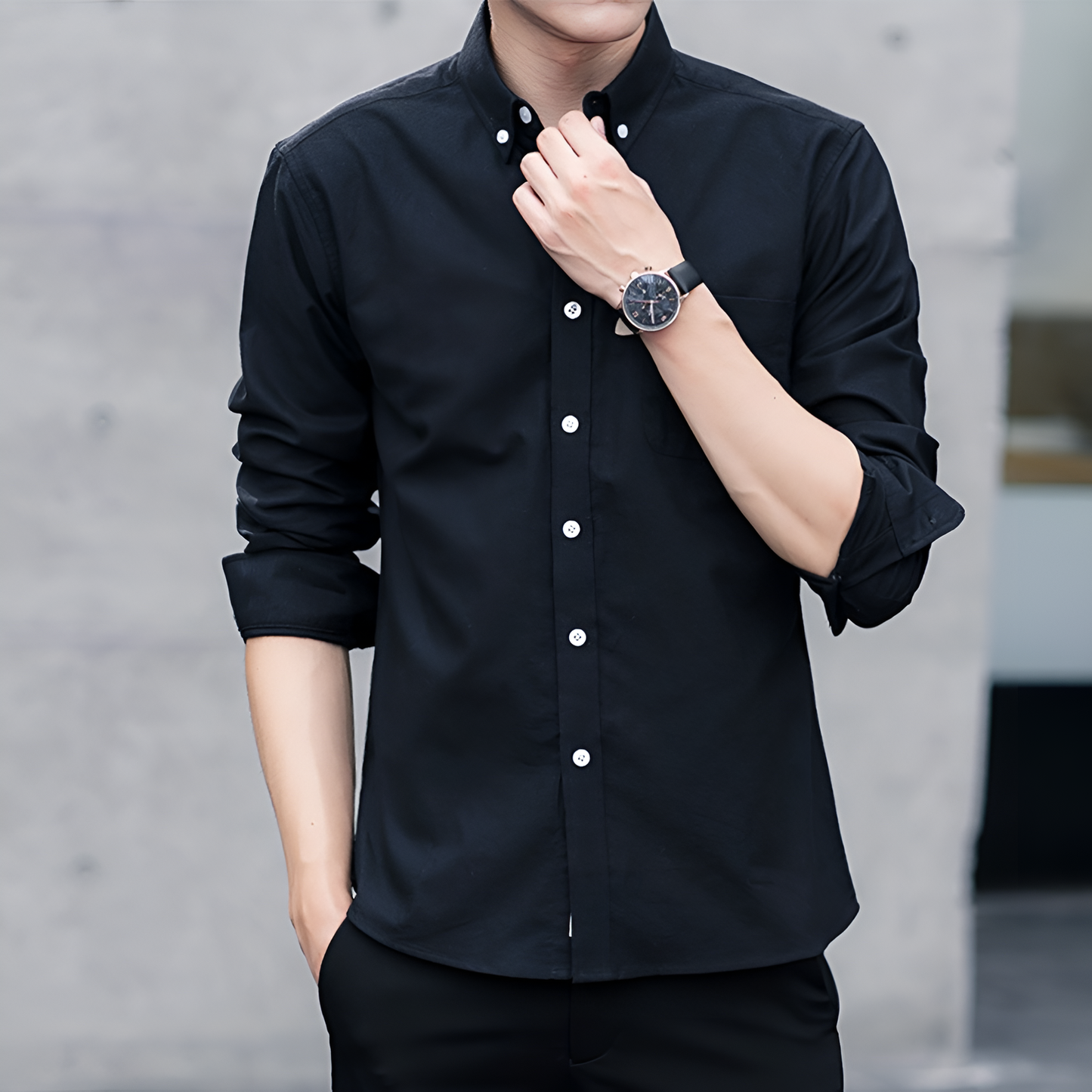 Axel | Slim Fit Long Sleeve Shirt