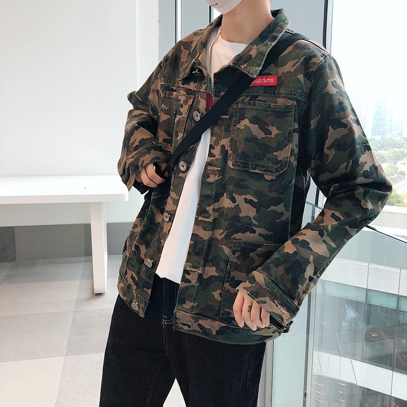 Luke | Camouflage Denim Jacket