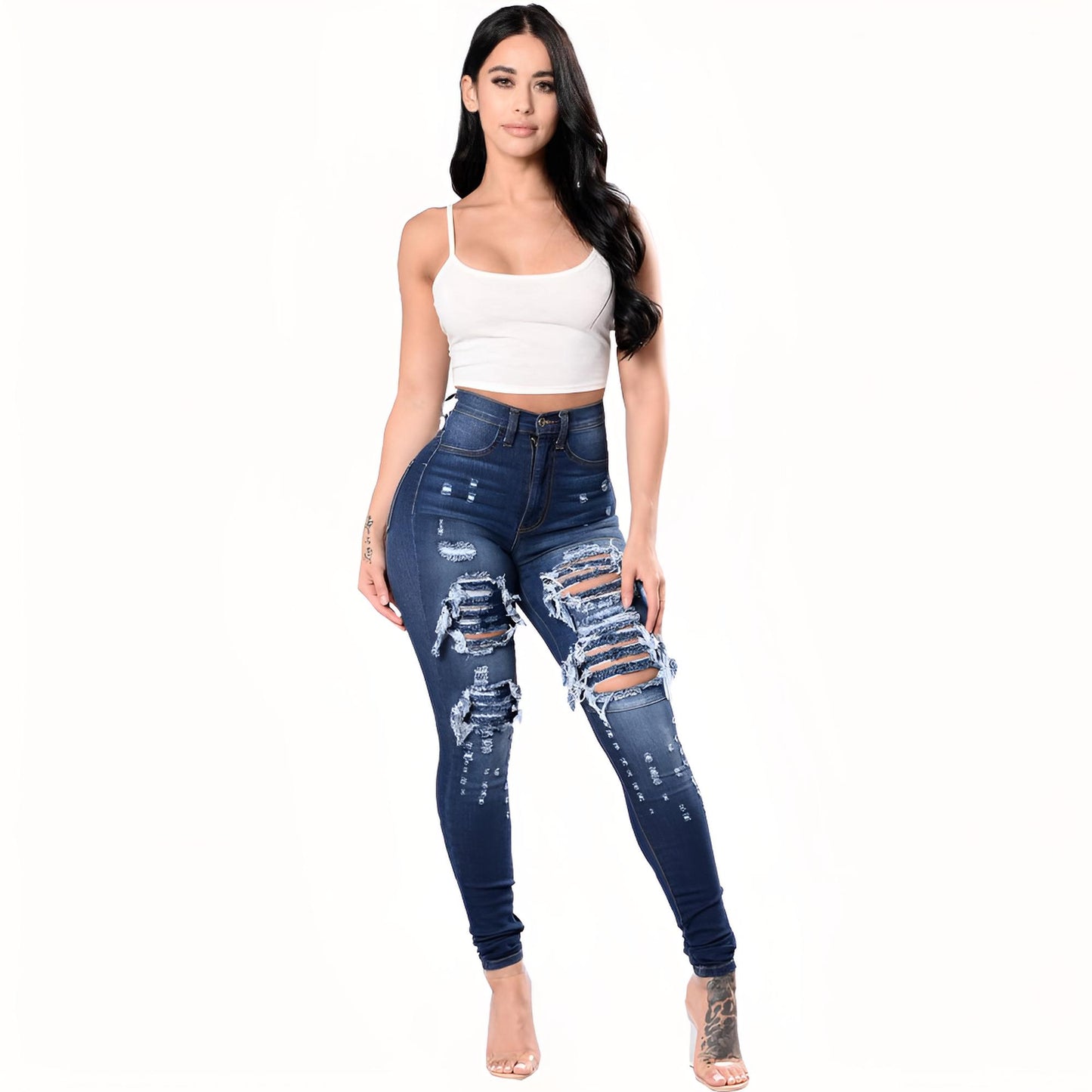 Calliope | Skinny Ripped Denim Jeans